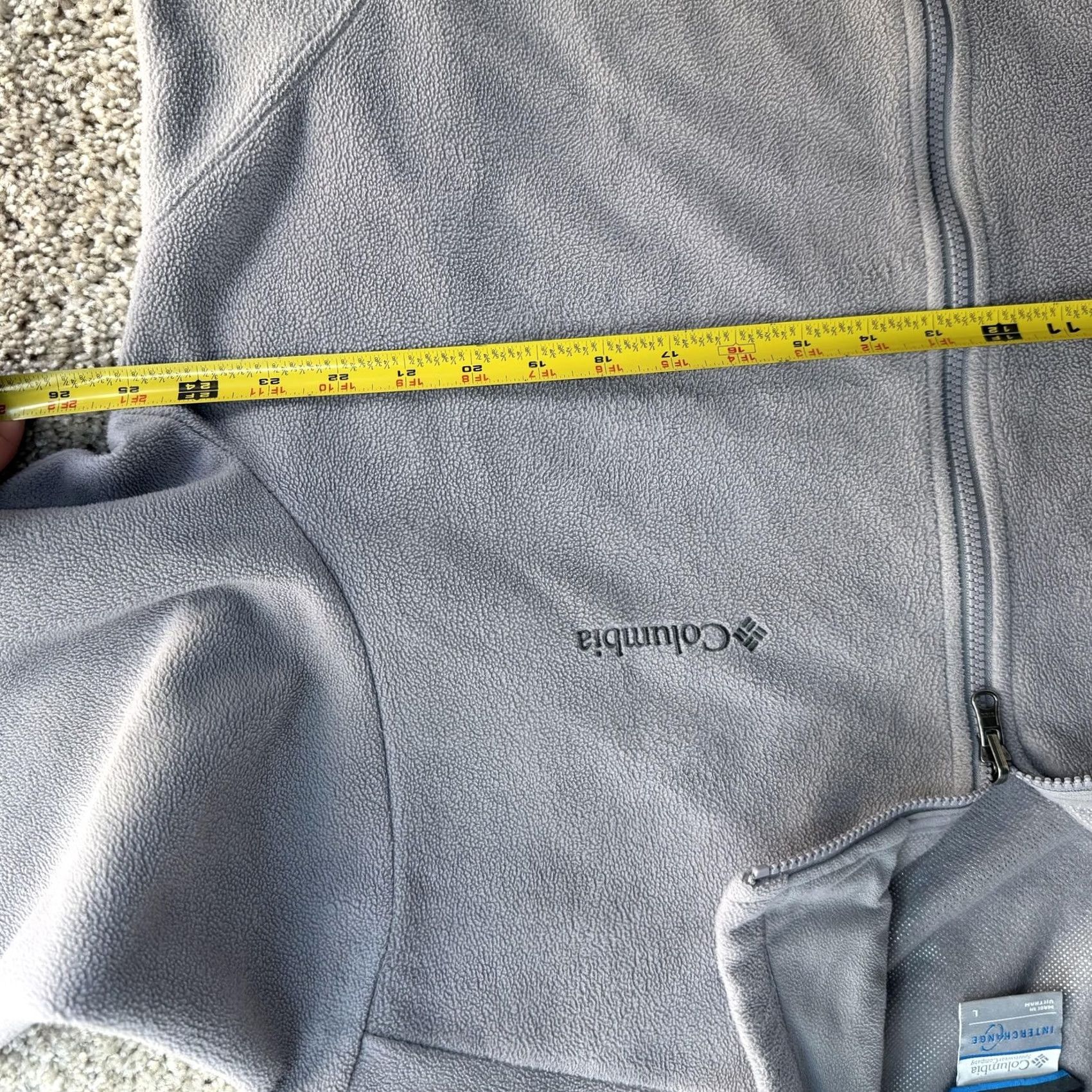 Vintage Columbia Jacket Mens Large Gray Fleece Full Zip Interchange Liner Outdoor Hiking Size US L / EU 52-54 / 3 - 6 Thumbnail