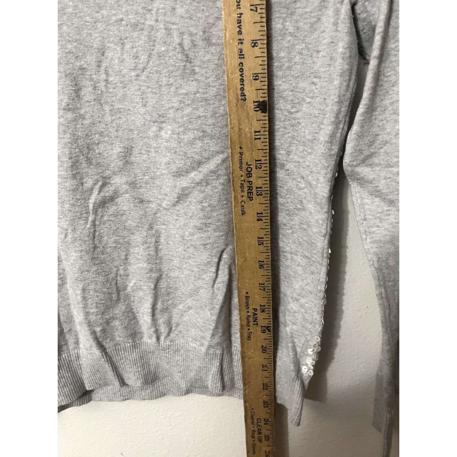 Express Express Womens Sequin Lightweight Pullover Sweater Gray S Size S / US 4 / IT 40 - 4 Thumbnail