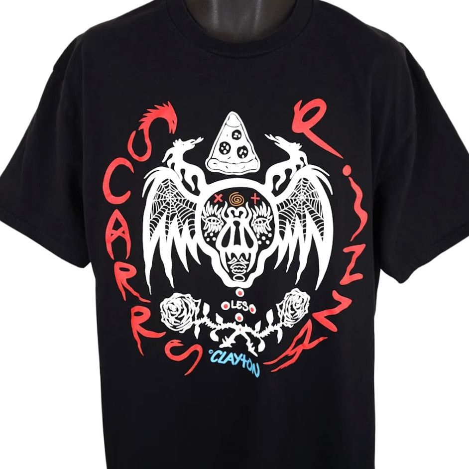Gildan Clayton Patterson T Shirt Mens XL Black Scarrs Pizza Collab Art Tee Las Vegas Mens XL Black Size US XL / EU 56 / 4 - 2 Thumbnail