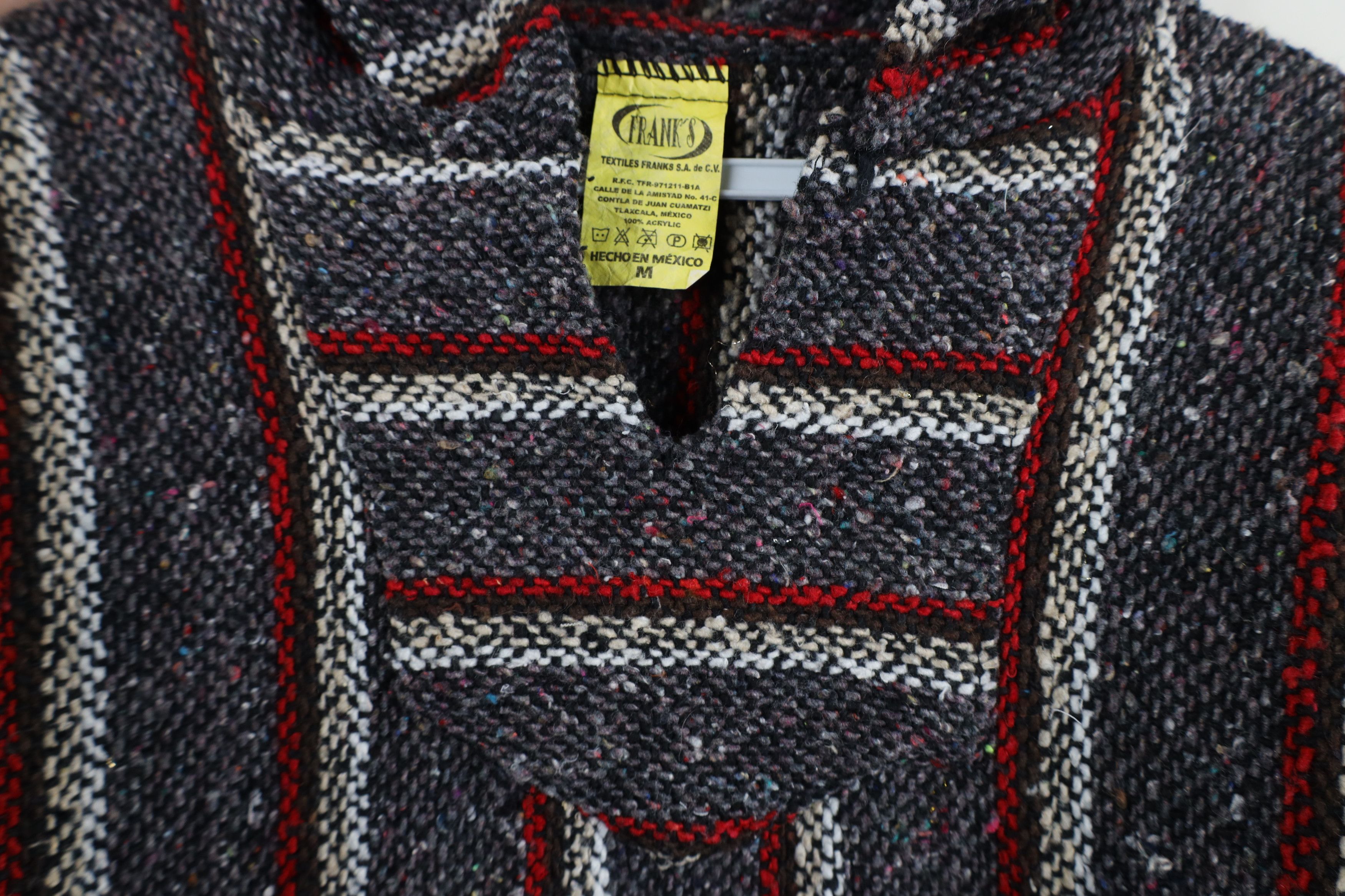 Vintage Vintage 90s Y2K Streetwear Knit Drug Rug Hoodie Sweatshirt Size M / US 6-8 / IT 42-44 - 9 Thumbnail