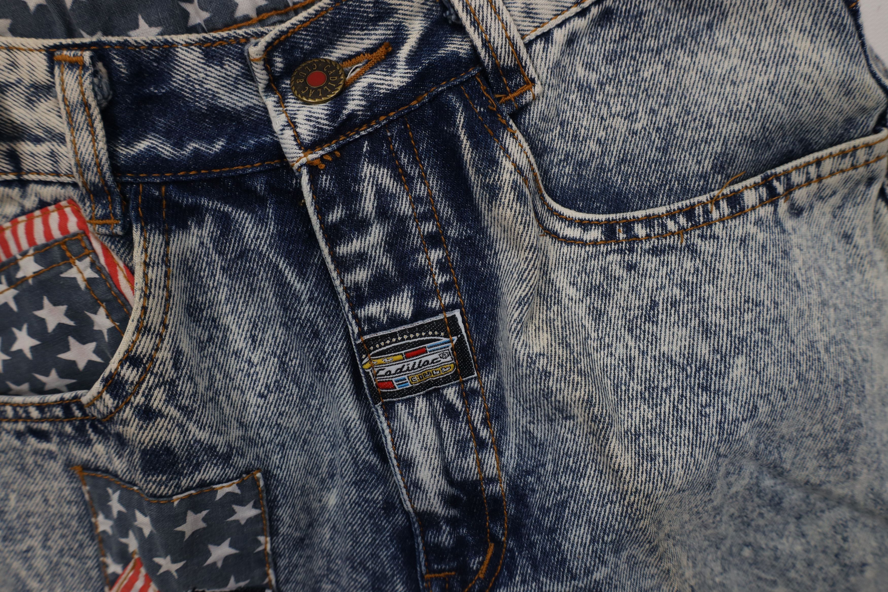 Cadillac Deadstock Vintage 80s 90s Cadillac Acid Wash Denim Jeans Size 28" / US 6 / IT 42 - 8 Thumbnail