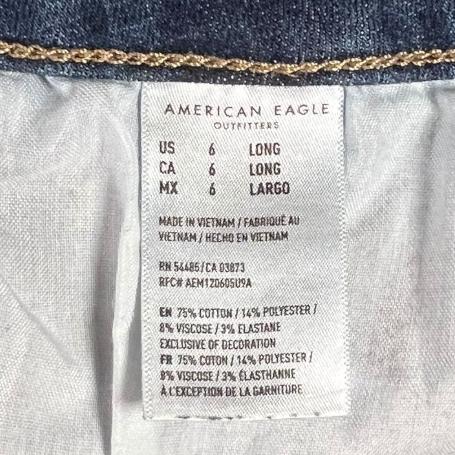 American Eagle Outfitters American Eagle Curvy Jegging Women's 6 Long Ne(x)t Level Size 28" / US 6 / IT 42 - 3 Thumbnail