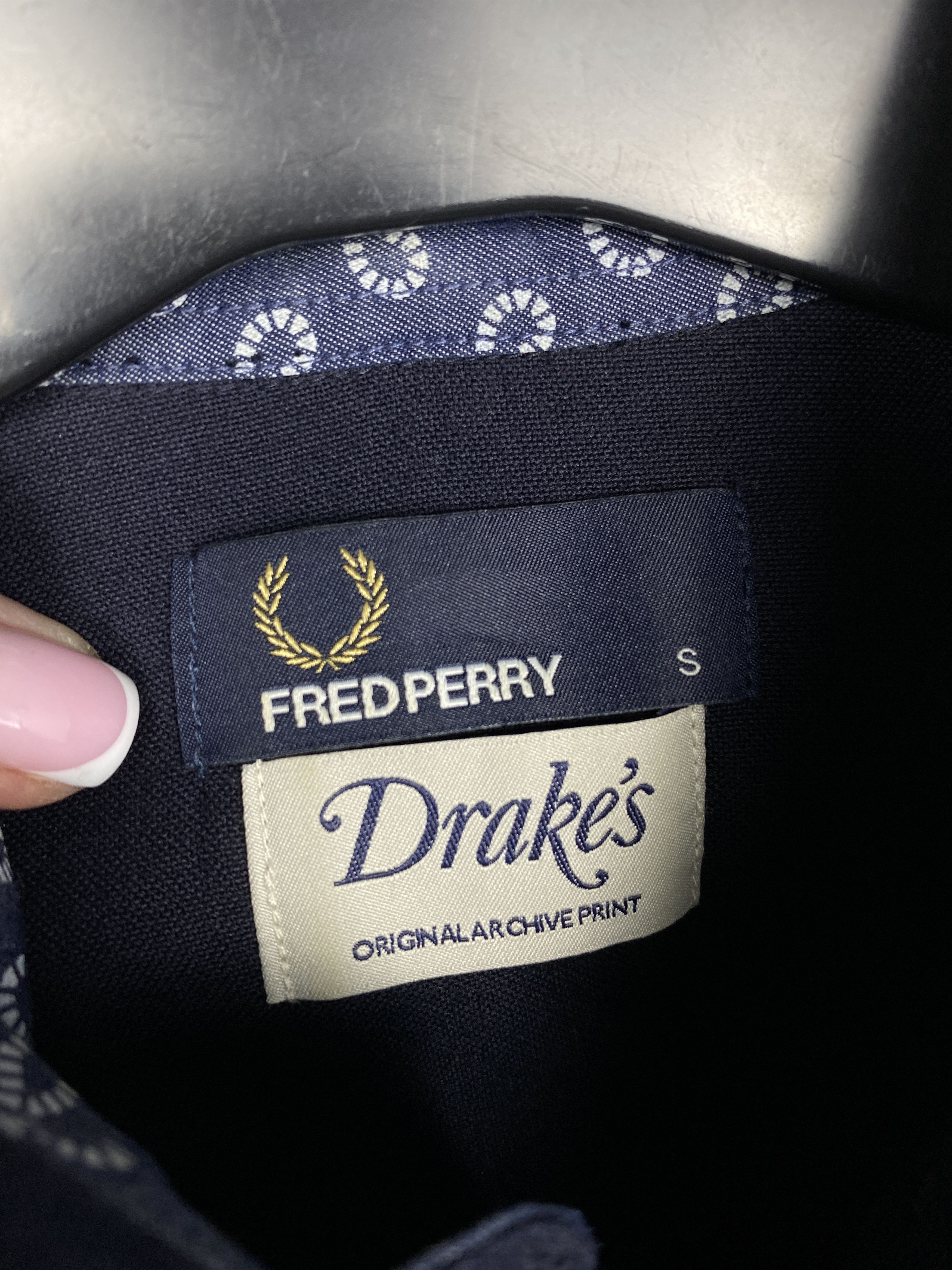 Drake's × Fred Perry Fred Perry Drakes Vintage Mens Long Sleeve Shirt Size US S / EU 44-46 / 1 - 4 Thumbnail