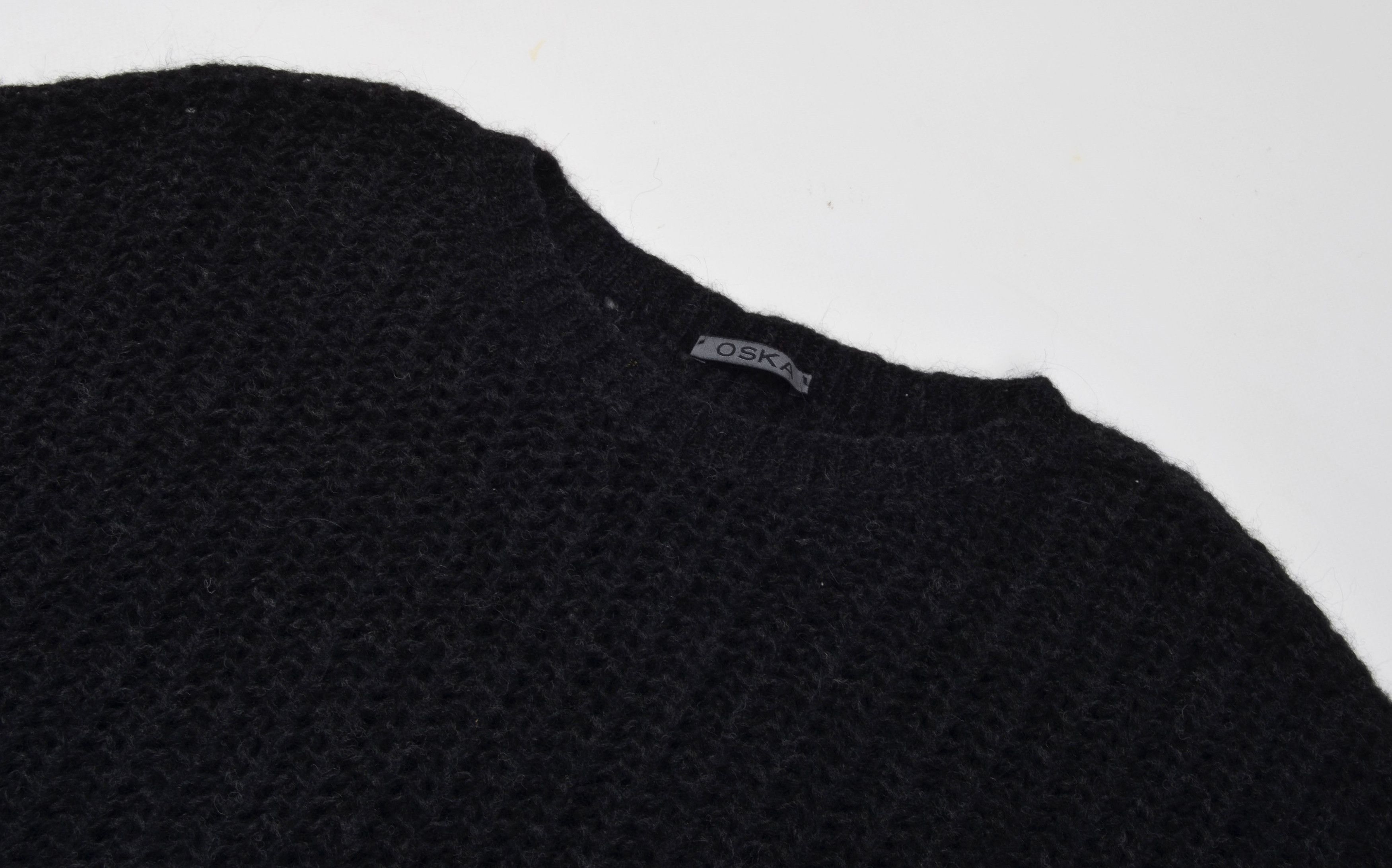 Oska Avant Garde Alpaca Blend Net Knit Oversized Jumper