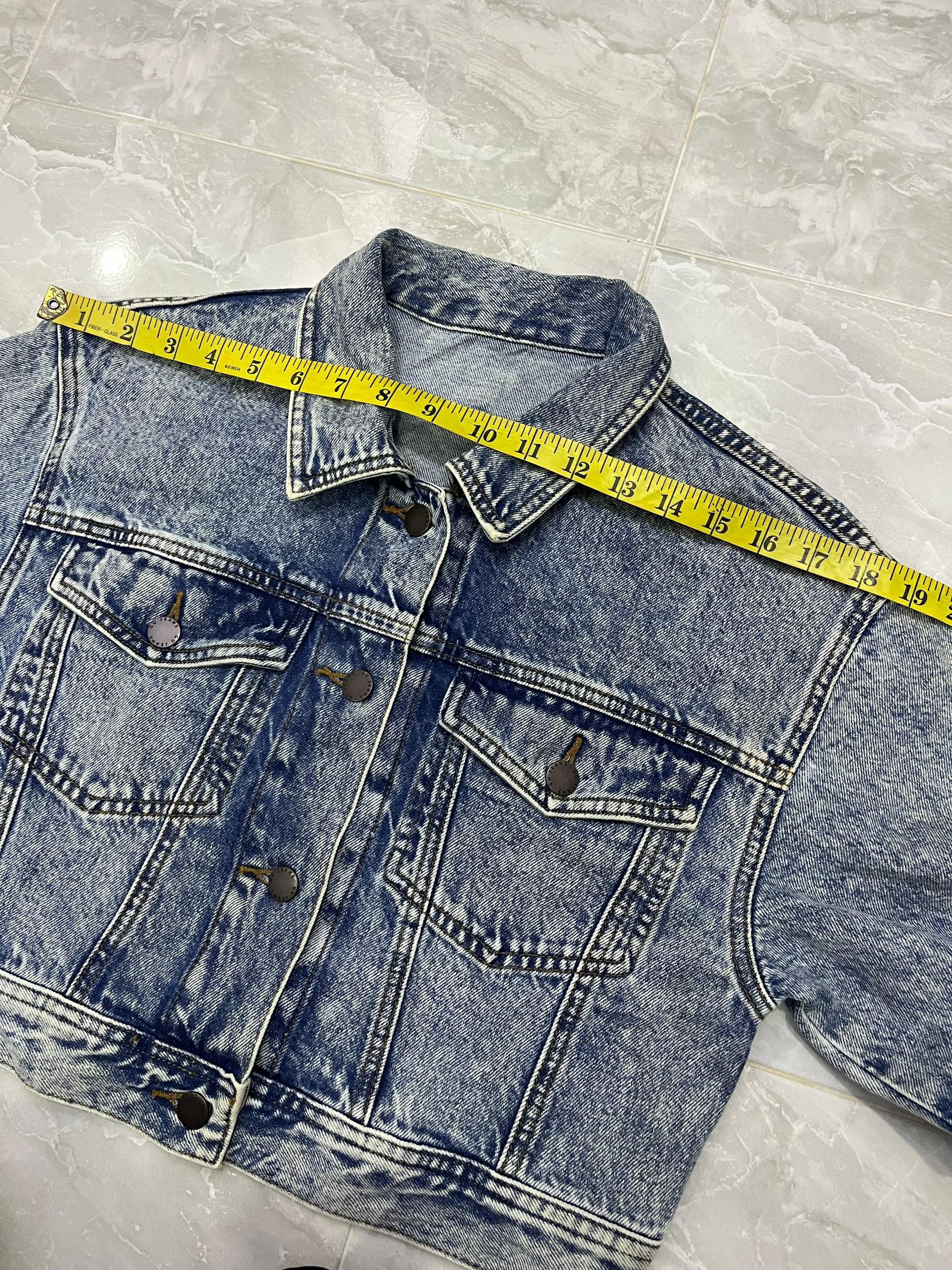 GU GU Cropped Denim Jacket Acid Wash Japan Size S / US 4 / IT 40 - 16 Thumbnail