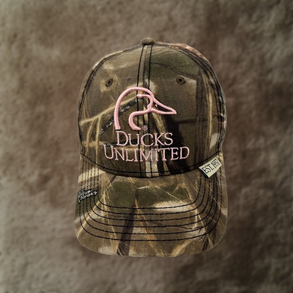 Pinko Ducks Unlimited Hat Cap Strap Back Womens One Size Brown Pink Logo Camo Hunting Size ONE SIZE - 1 Thumbnail