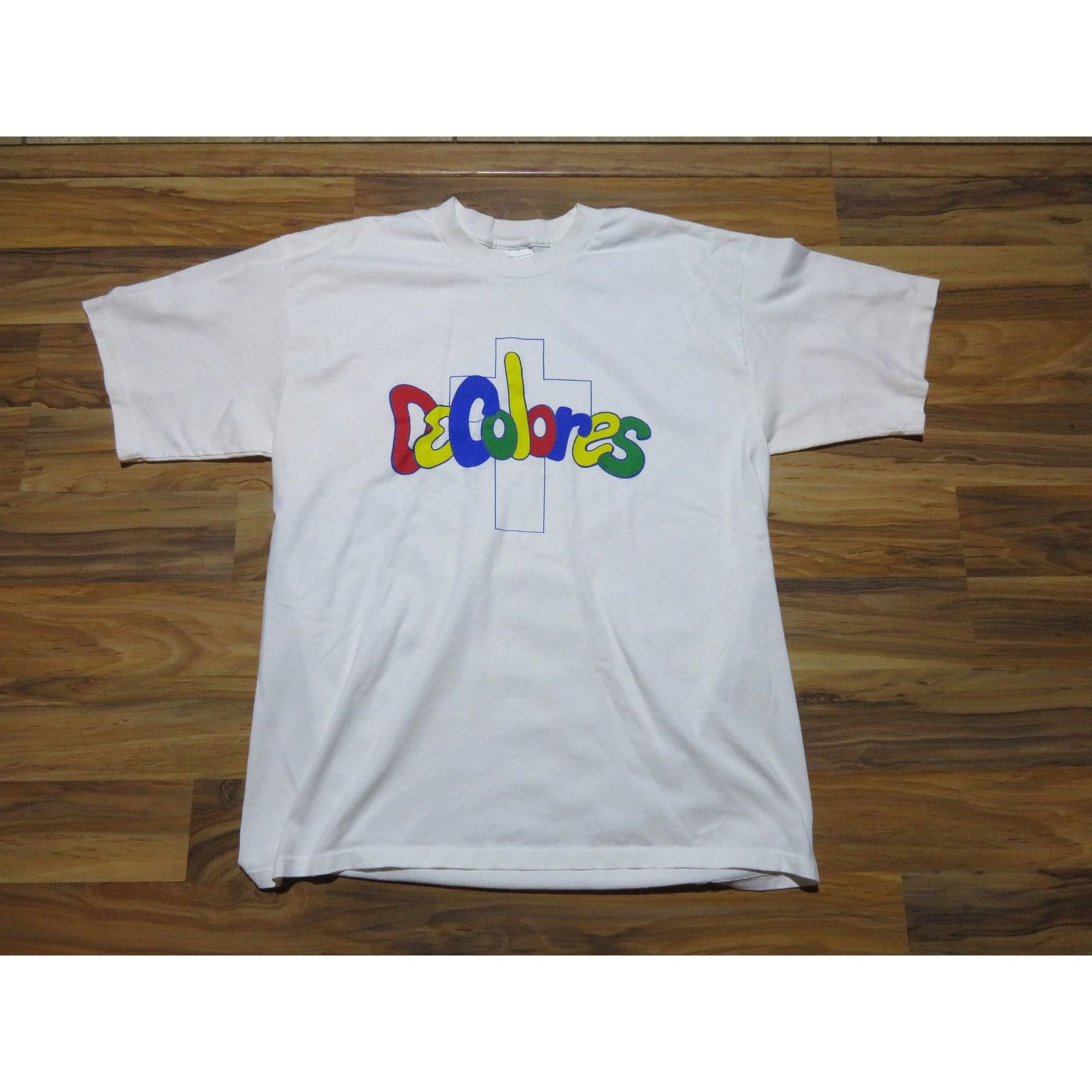 Other 80s De Colores Cross T-shirt, Spanish Christian Song XL Size US XL / EU 56 / 4 - 1 Thumbnail