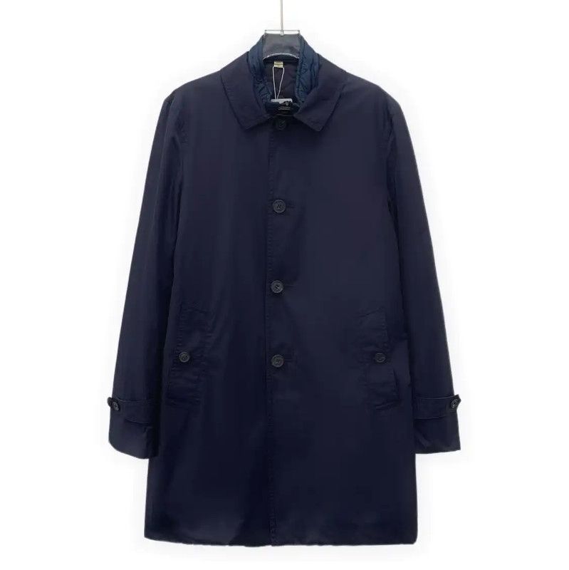 Burberry Burberry Navy Nylon Men's Trench Coat Size US S / EU 44-46 / 1 - 1 Thumbnail