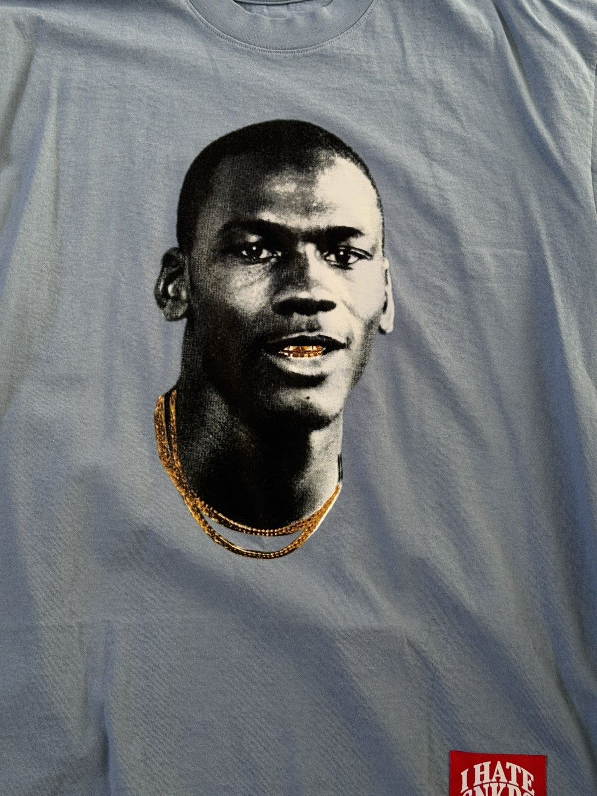 Other I HATE SNKRS Jordan Gold Mouth Clear Blue Tee Size L Large Size US L / EU 52-54 / 3 - 2 Thumbnail