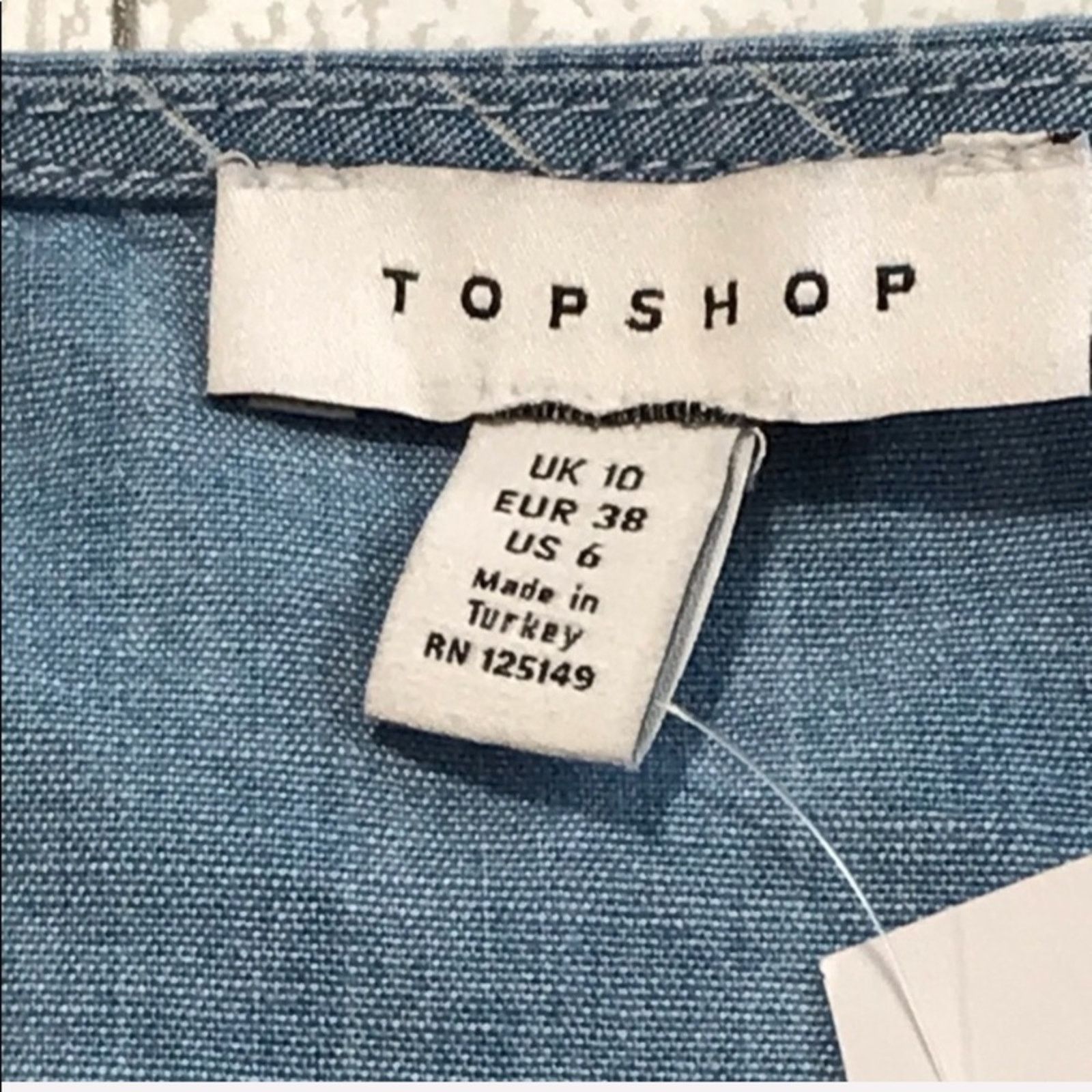 Topshop TOPSHOP Blue Striped High Low Wrap Dress 10 Size L / US 10 / IT 46 - 14 Thumbnail