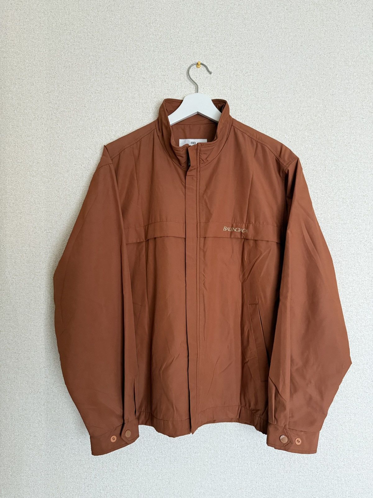 Balenciaga Paris BB Embroidered Stand Collar Zip Blouson 90s