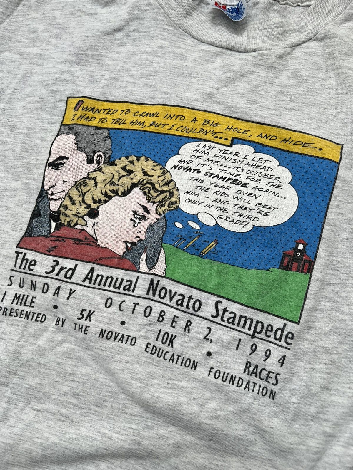 Hanes Vintage novato stampede marathon pop art tee Size US XL / EU 56 / 4 - 4 Thumbnail