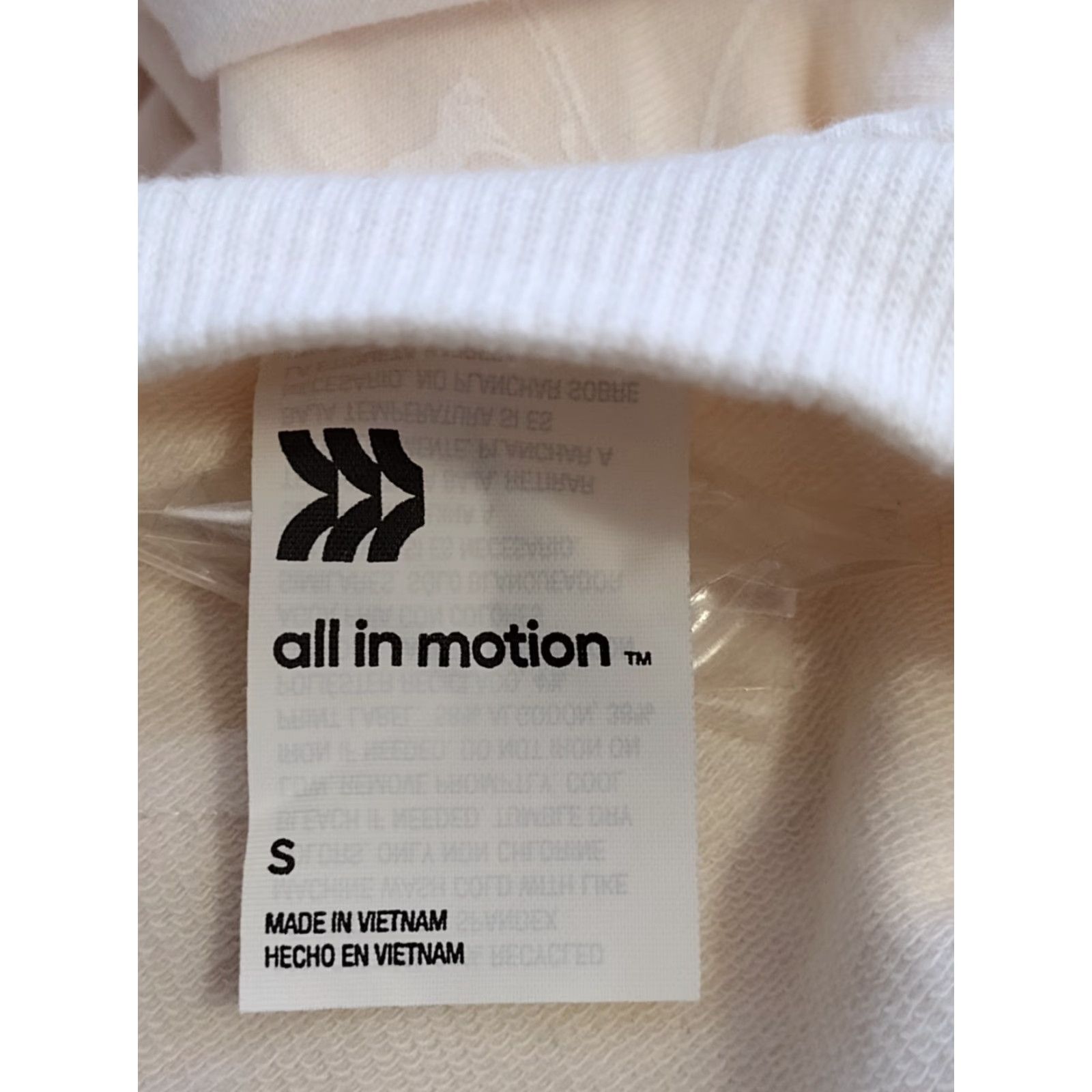 Vintage All in Motion Women's S Ivory Marble French Terry Crew Neck Sweatshirt Size S / US 4 / IT 40 - 5 Thumbnail