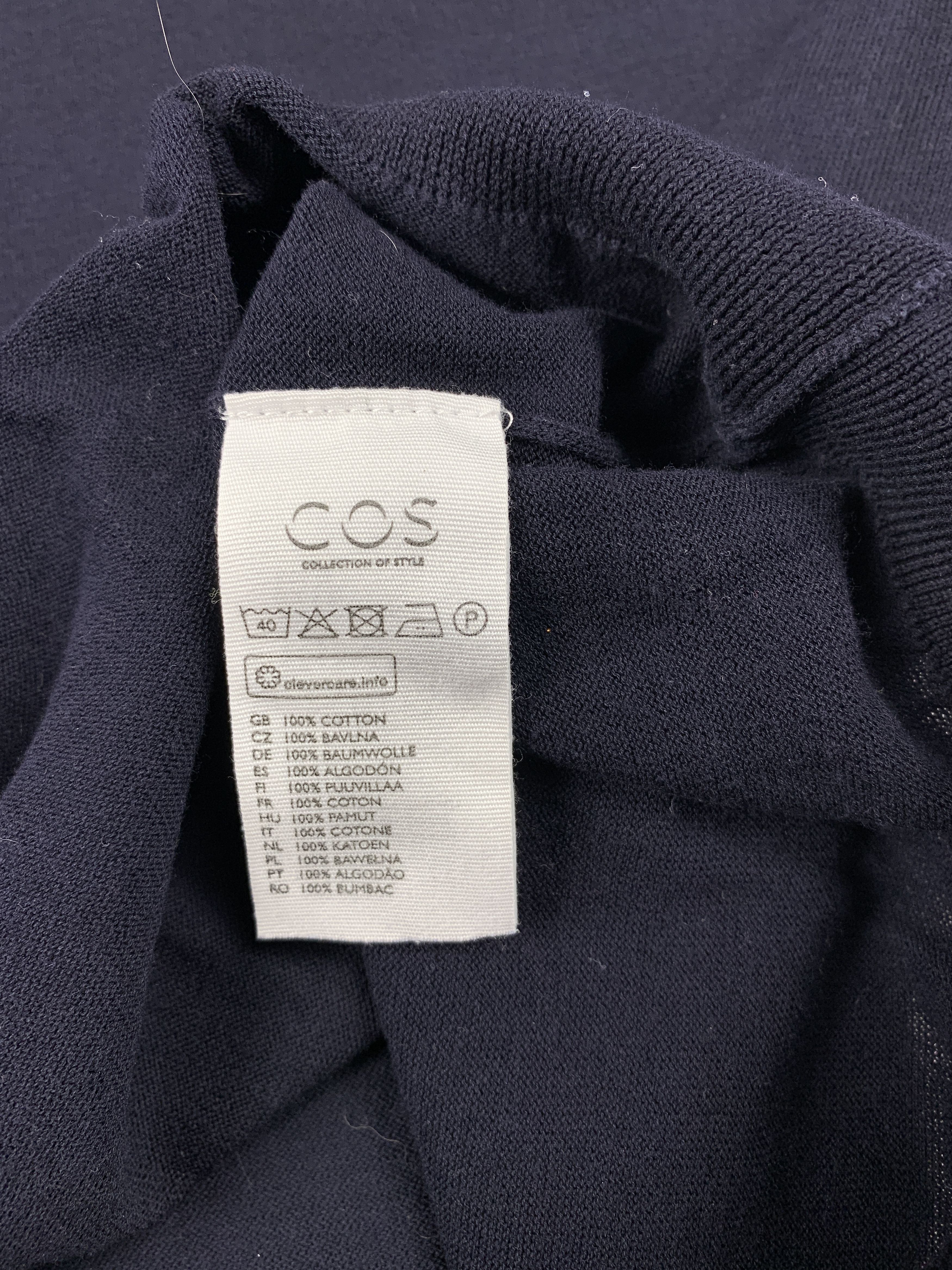 Cos COS Cotton Knit Short Sleeve Jumper Polo Shirt Size US L / EU 52-54 / 3 - 8 Thumbnail