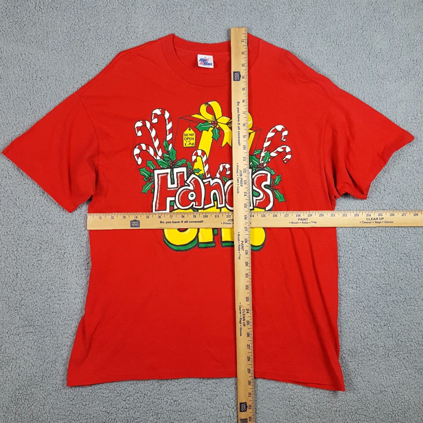 Vintage VINTAGE Fun Tees 90s Christmas Present T-Shirt Adult XL Red Retro Holiday Mens Size US XL / EU 56 / 4 - 4 Thumbnail