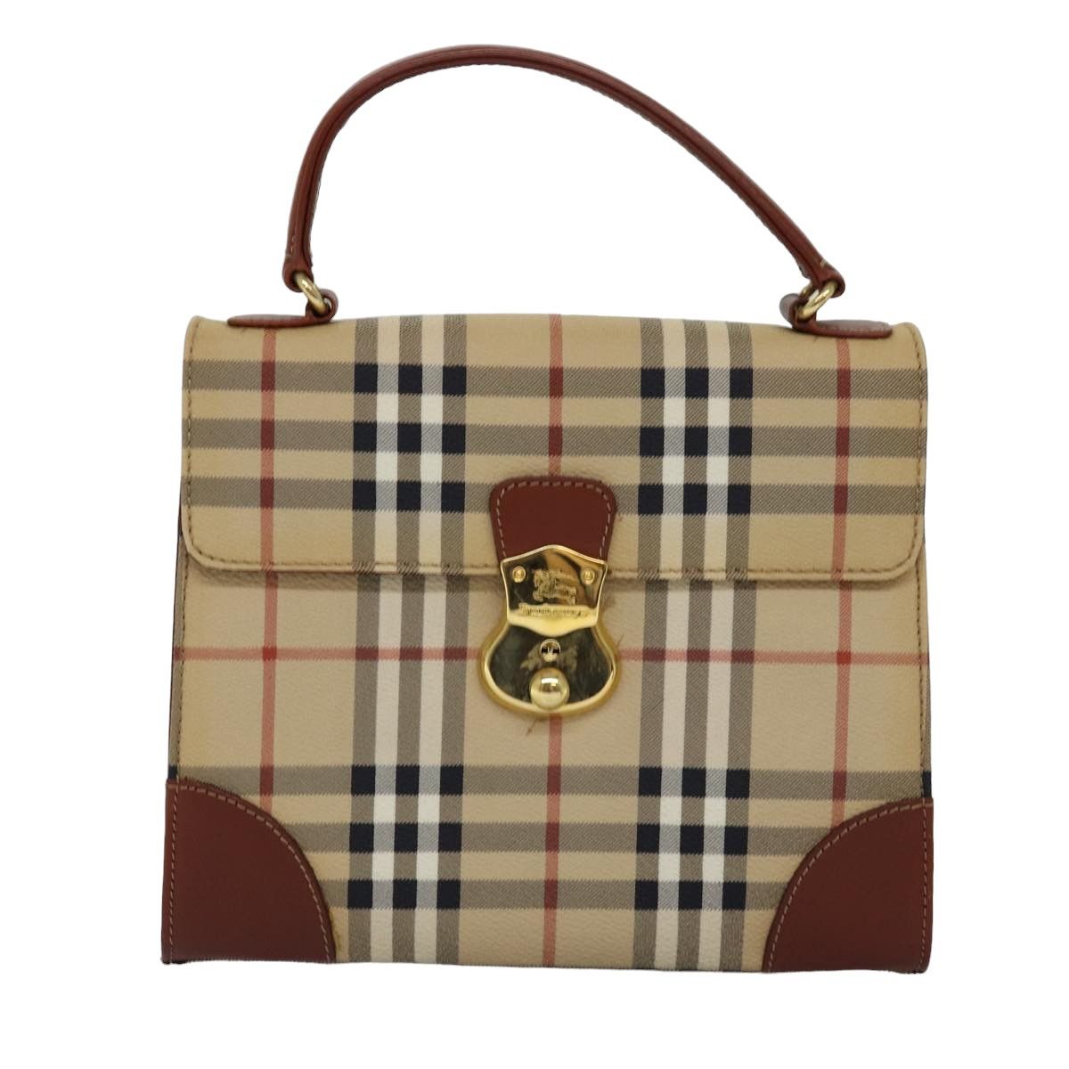 Burberry Nova Check Beige Canvas Handbag (Pre-Owned) Size ONE SIZE - 1 Thumbnail