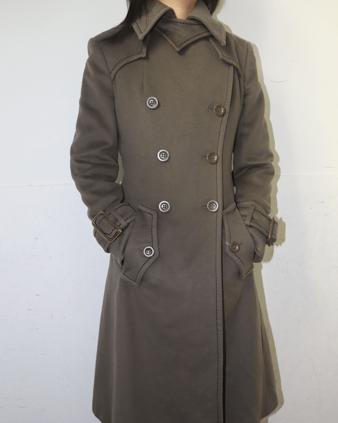 Sportmax Sportmax Bat Wing Collar Double Breasted Coat Size XS / US 0-2 / IT 36-38 - 4 Thumbnail
