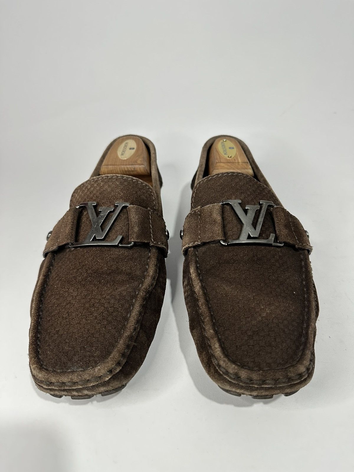 Louis Vuitton Louis Vuitton Monte Carlo Brown Suede Logo Loafers. Size US 8 / EU 41 - 1 Thumbnail
