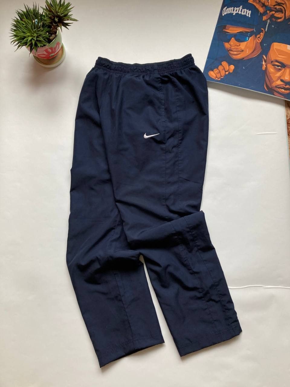Nike × Vintage Vintage Nike Windbreaker Track Pants Drill Y2K Size US 34 / EU 50 - 1 Thumbnail