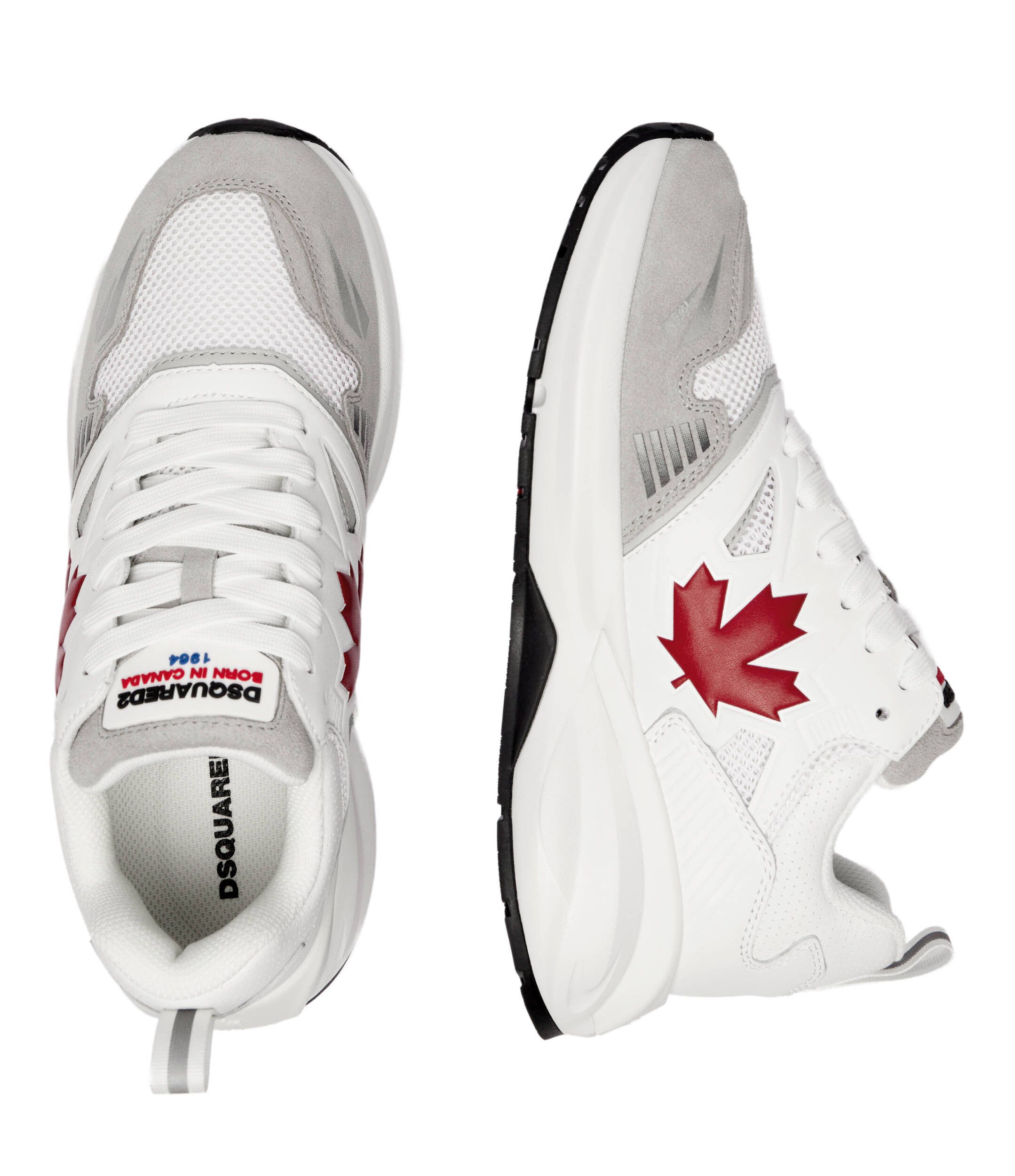 Dsquared2 o1s22i1n0325 Dash Low-Top Sneakers in White Size US 12 / EU 45 - 4 Thumbnail