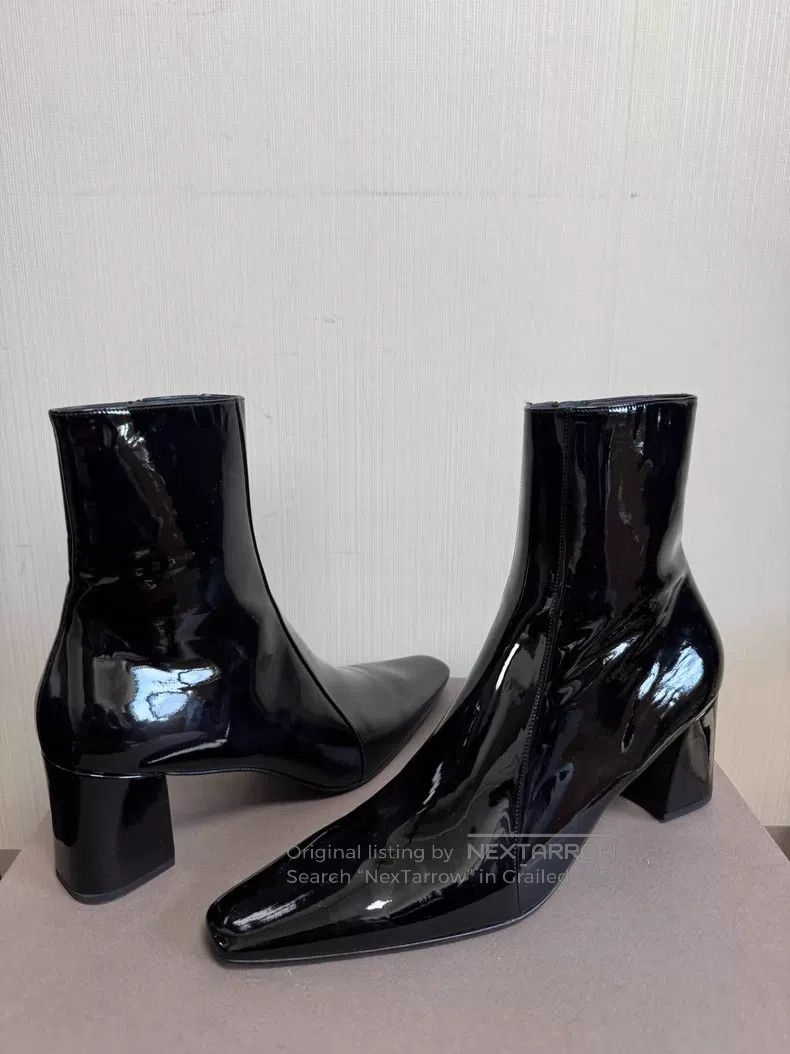 Saint Laurent Paris Saint Laurent Paris Rainer patent leather boots with point Size US 12 / EU 45 - 4 Thumbnail