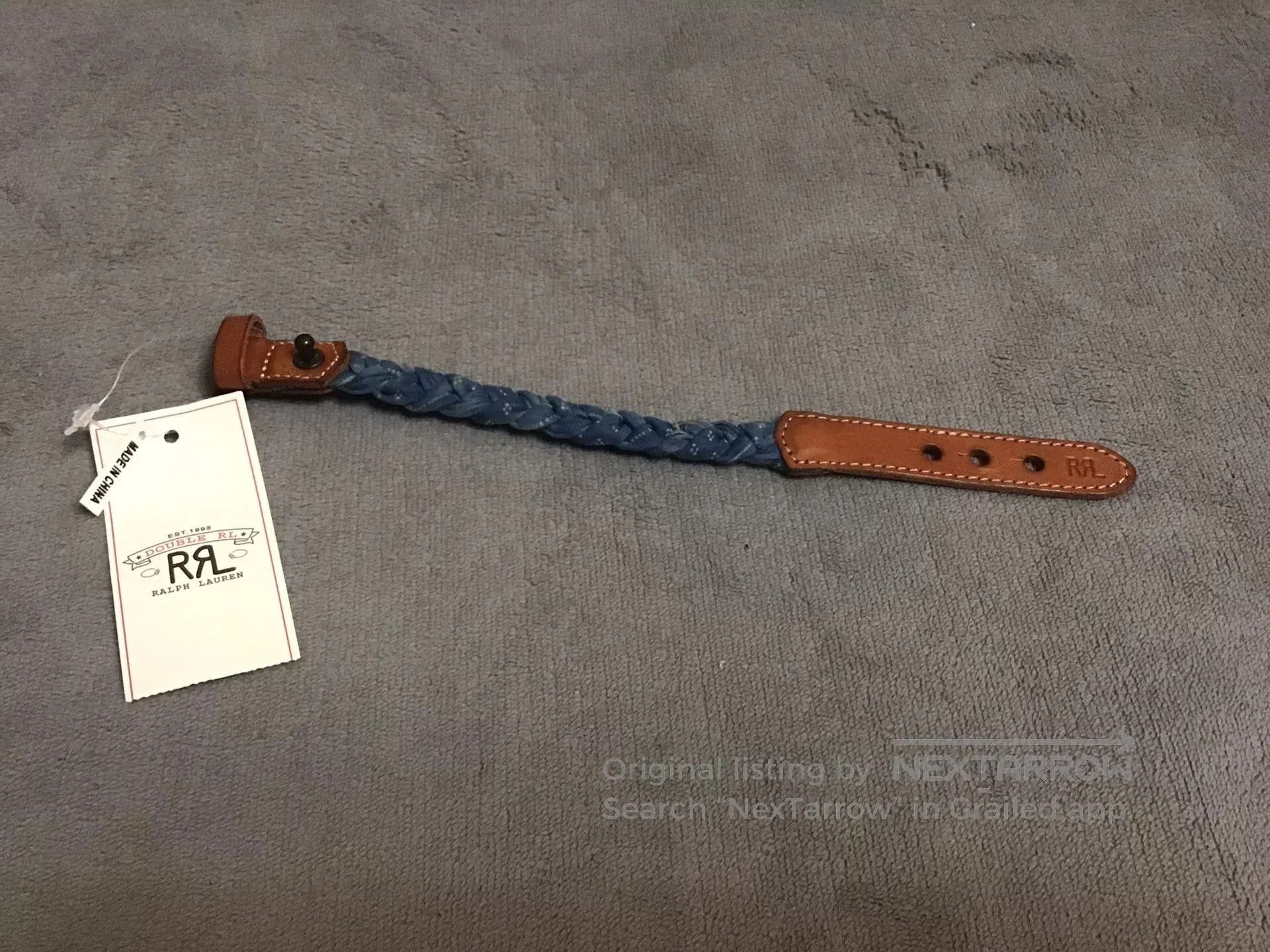 RRL Ralph Lauren RRL Double RL Blue Dyed Wristband. Size ONE SIZE - 1 Thumbnail