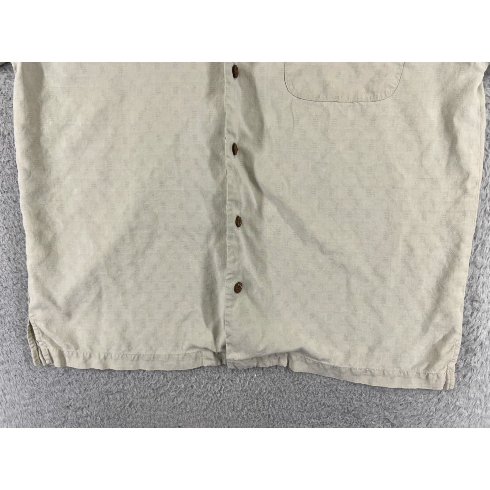 Tommy Bahama Tommy Bahama Shirt Men Medium Beige Silk 19th Hole Button-Up Floral Aloha Beach Hawaiian Resort Vacation Mix Masters Golf - Mens Size US M / EU 48-50 / 2 - 6 Thumbnail