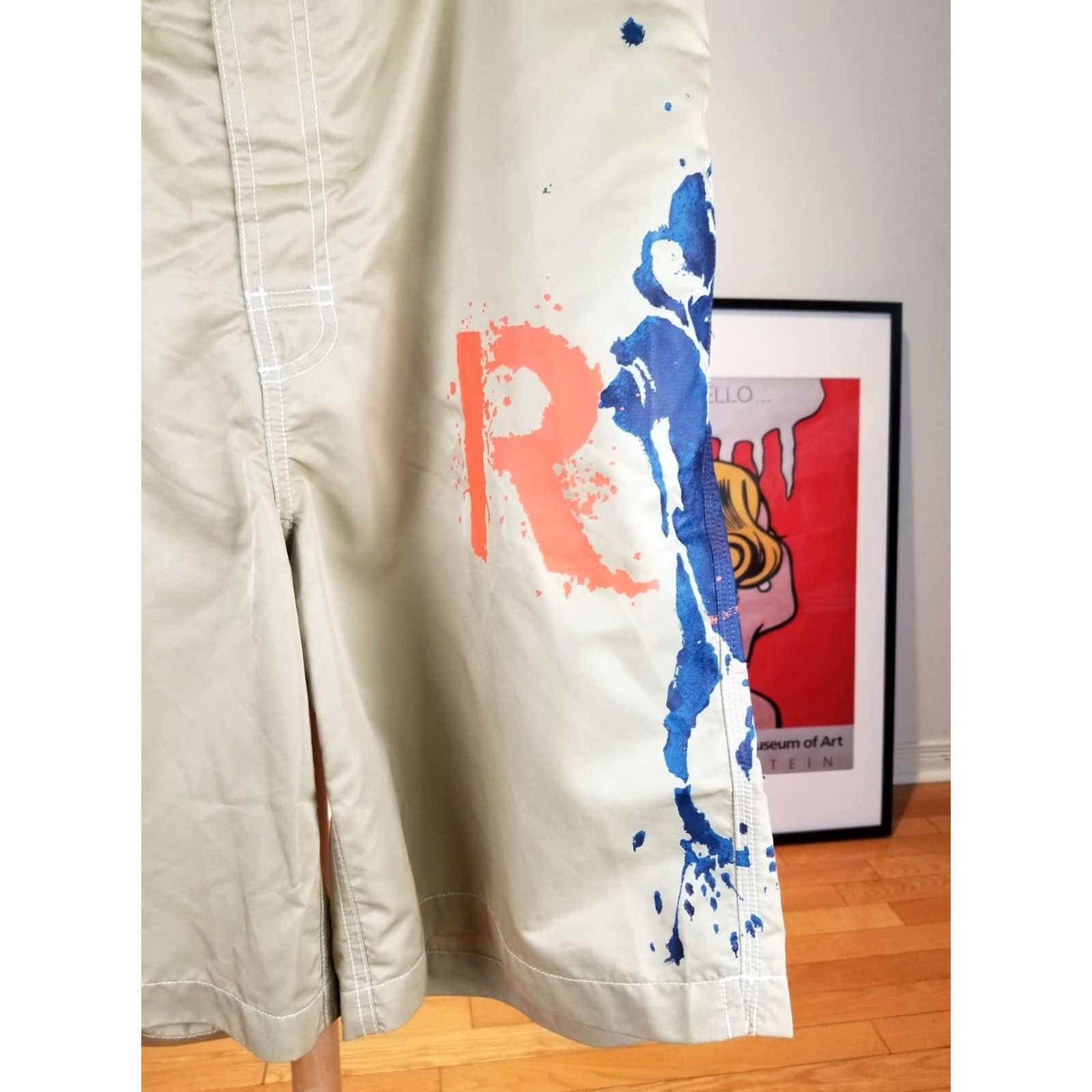 Ralph Lauren VINTAGE Y2K RALPH LAUREN POLO SURFING SURF SWIM SHORT SZ XLARGE Bermuda Men XL Beige Lined Canvas 22 inch Outside Leg Size US XL / EU 56 / 4 - 2 Thumbnail