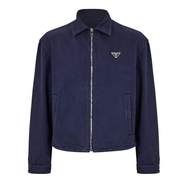 Denim Overshirt With Logo Embellishment