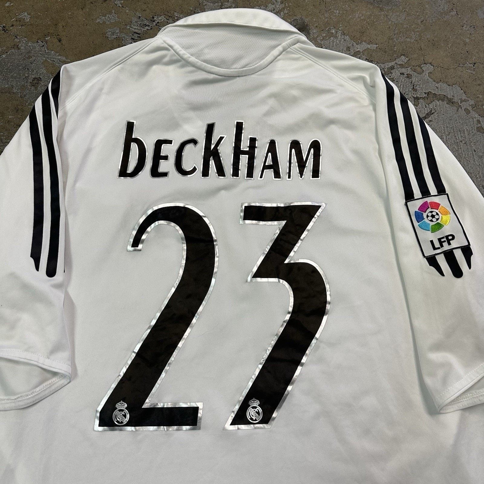 Adidas 2005 Adidas Real Madrid David Beckham Soccer Jersey Size US XL / EU 56 / 4 - 2 Thumbnail