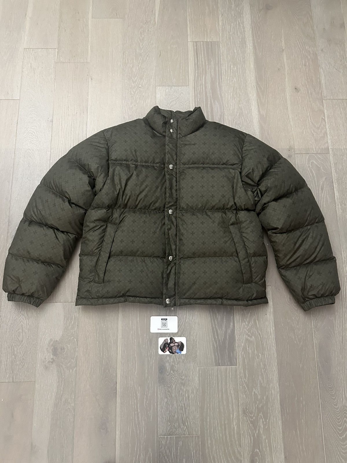 Chrome Hearts Puffer Jacket Olive Monogram