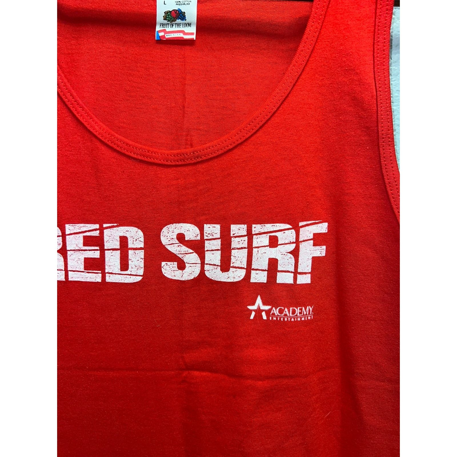 Fruit Of The Loom Vintage Red Surf Move Shirt Action Thriller Tank Tee Rare L Size US L / EU 52-54 / 3 - 3 Thumbnail