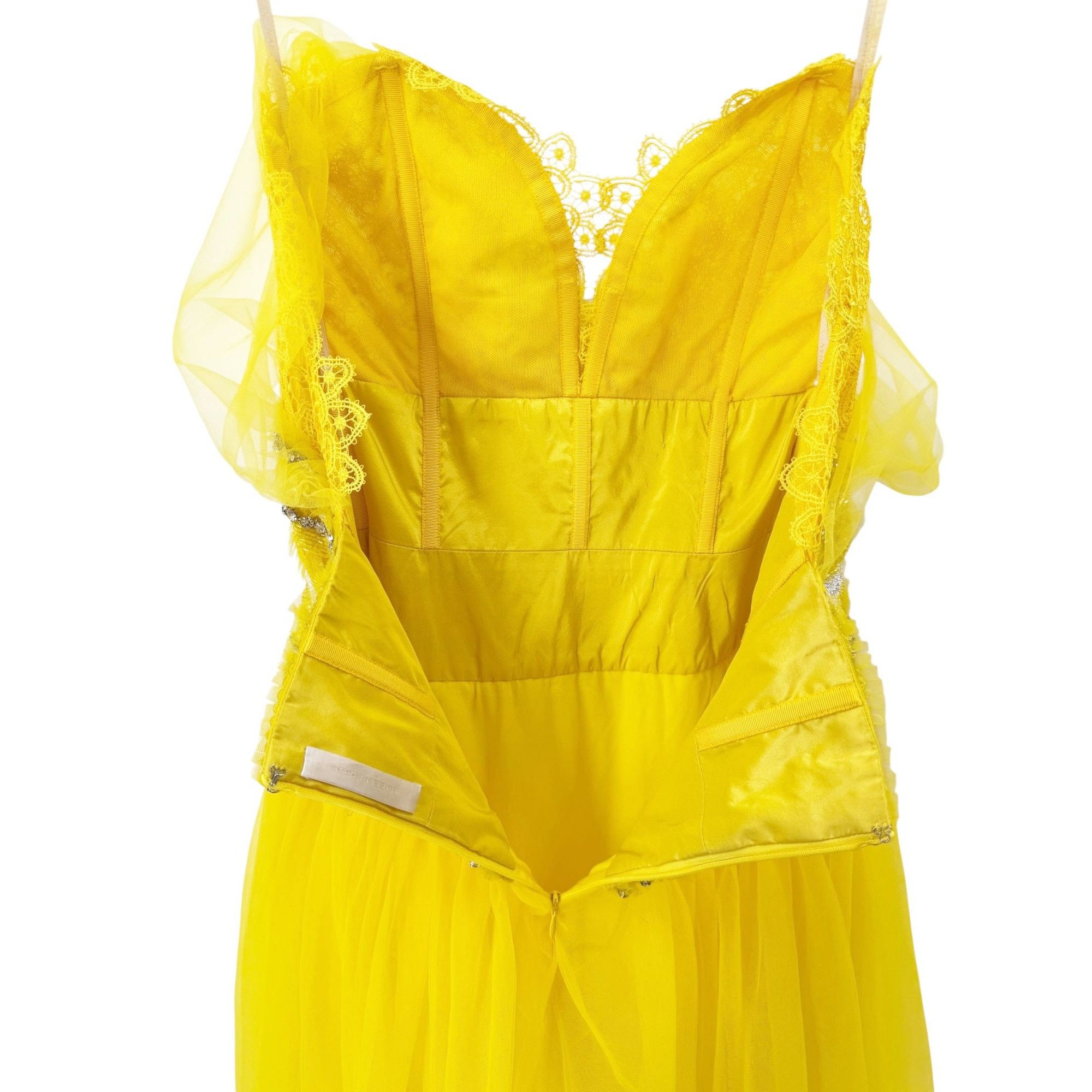 Naeem Khan Naeem Khan Runway Evening Gown Yellow Embellished US10 S2018 Size L / US 10 / IT 46 - 8 Thumbnail