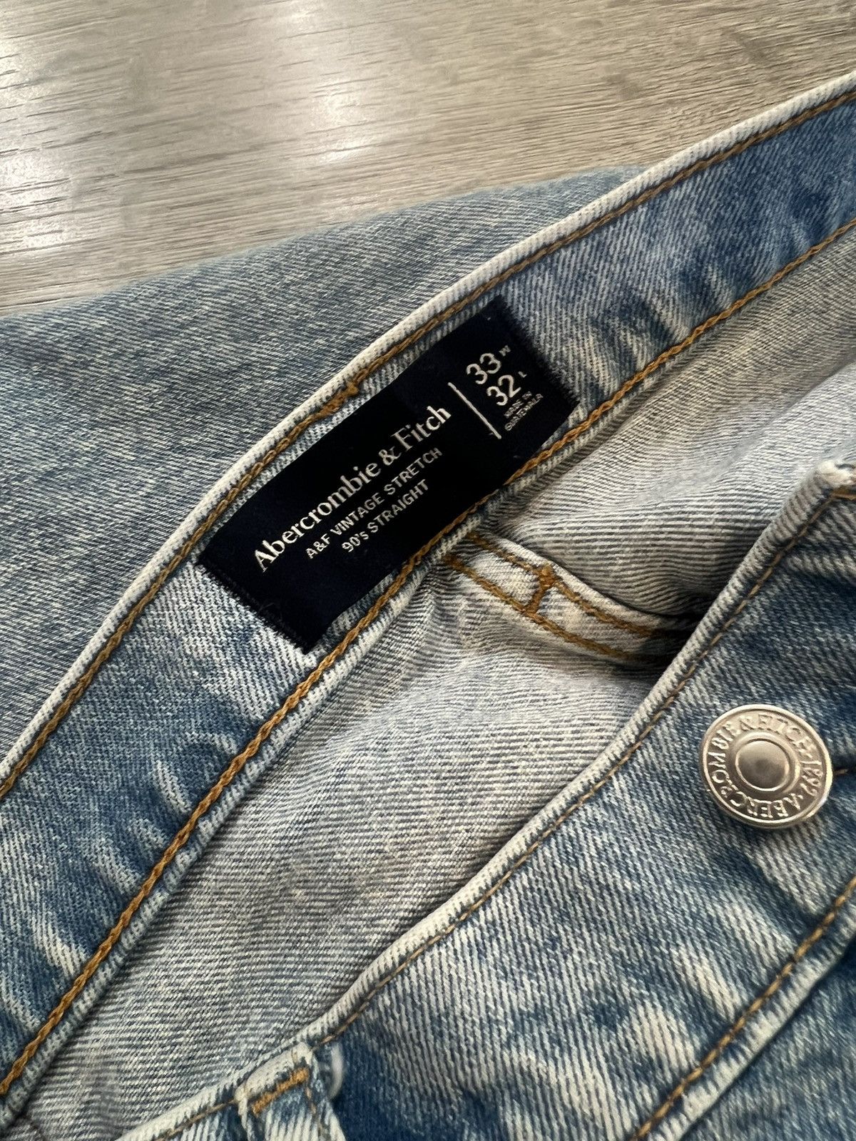 Vintage Vintage Straight Fit Denim Jeans Baggy Size US 33 - 4 Thumbnail