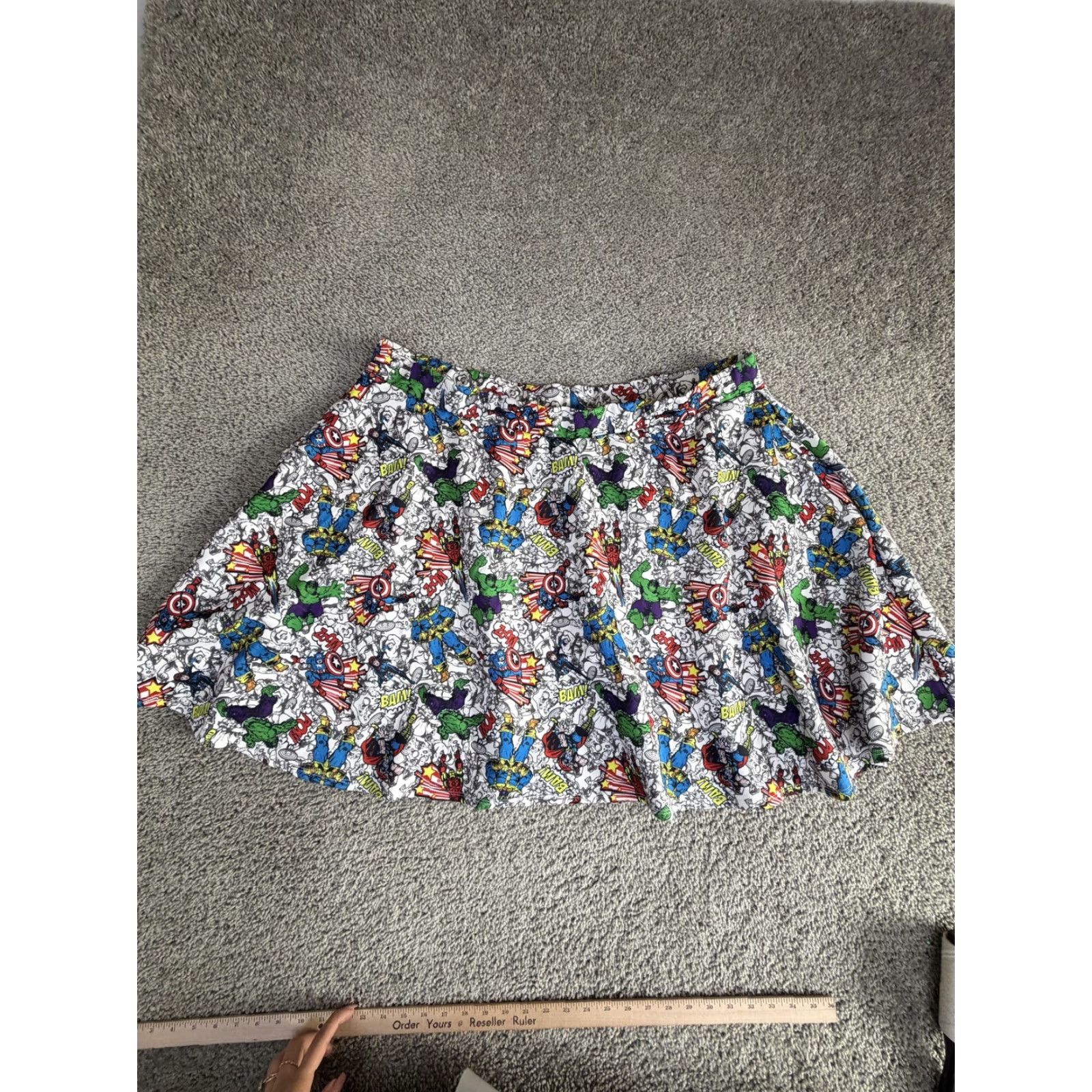 Vintage Her Universe Skirt 24W Womens Avengers Infinity War Marvel Skater Comic Print Size 42" / US 20 - 2 Thumbnail