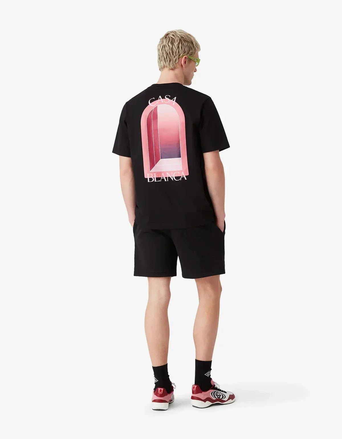 Casablanca Casablanca Black & Pink Arches T‑Shirt Size US L / EU 52-54 / 3 - 3 Thumbnail