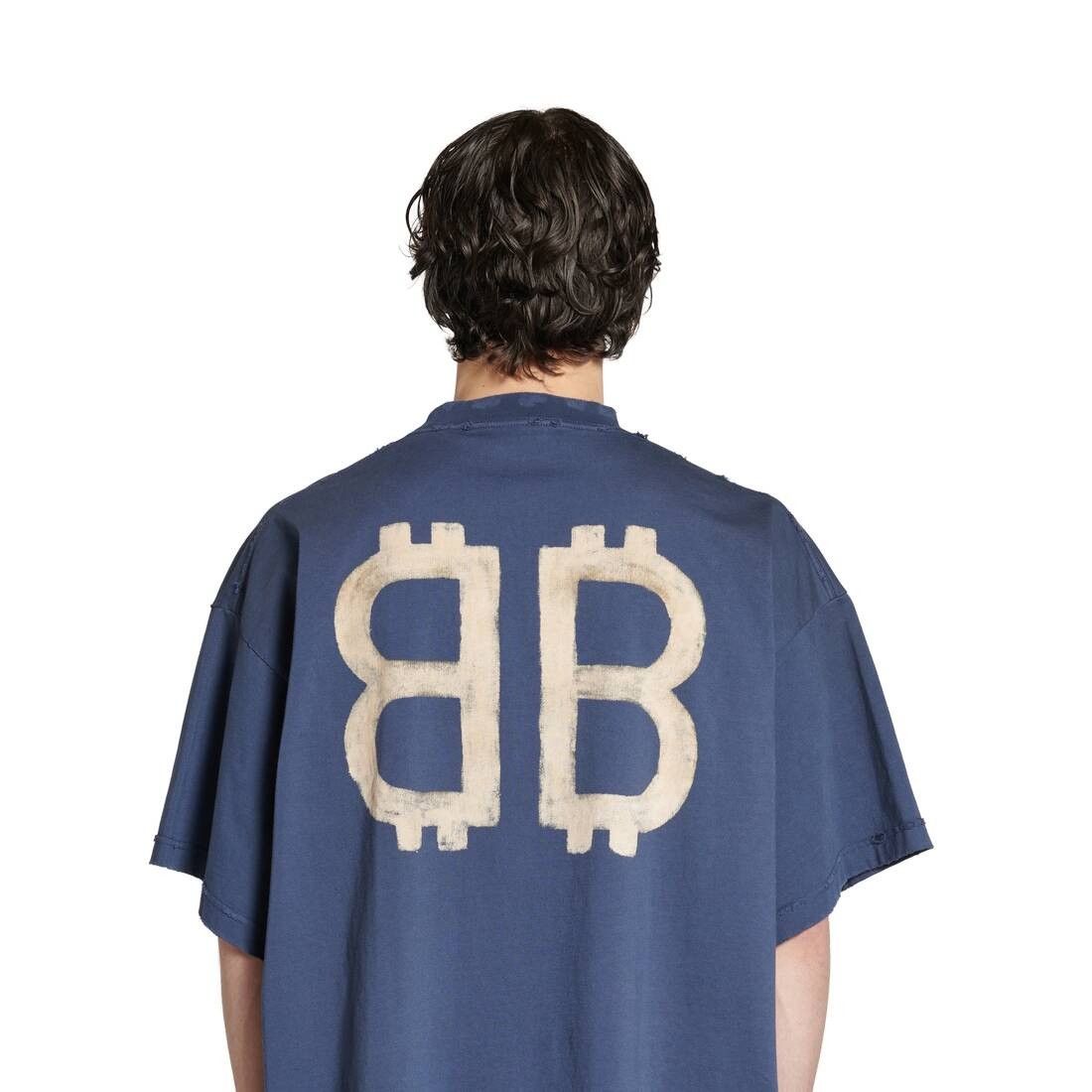 Balenciaga o1srvl11e1025 Crypto T-Shirt Oversized in Blue Size US M / EU 48-50 / 2 - 5 Thumbnail