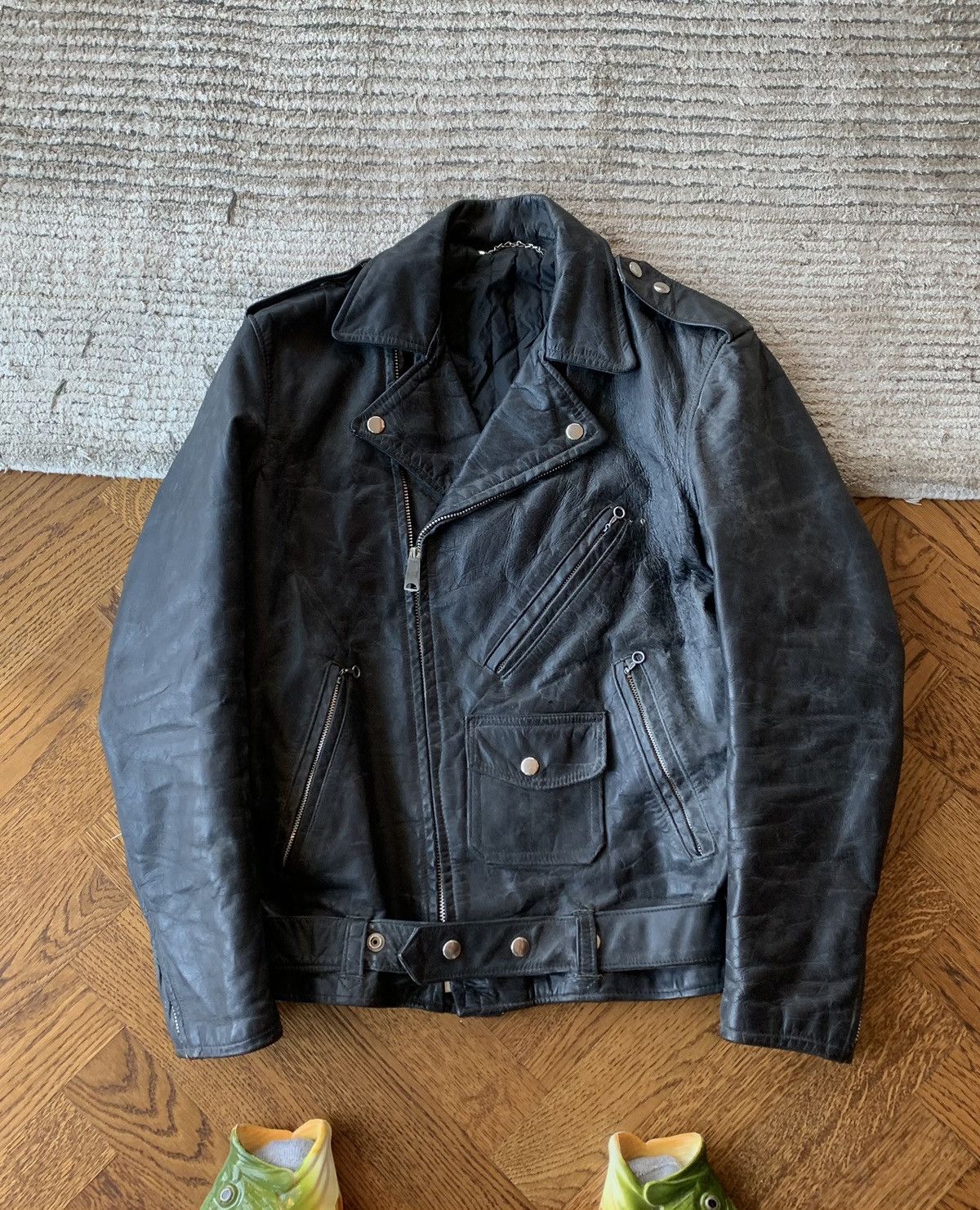 Vintage 70s Schott Perfecto Style Double Rider Vintage Leather Coat ...