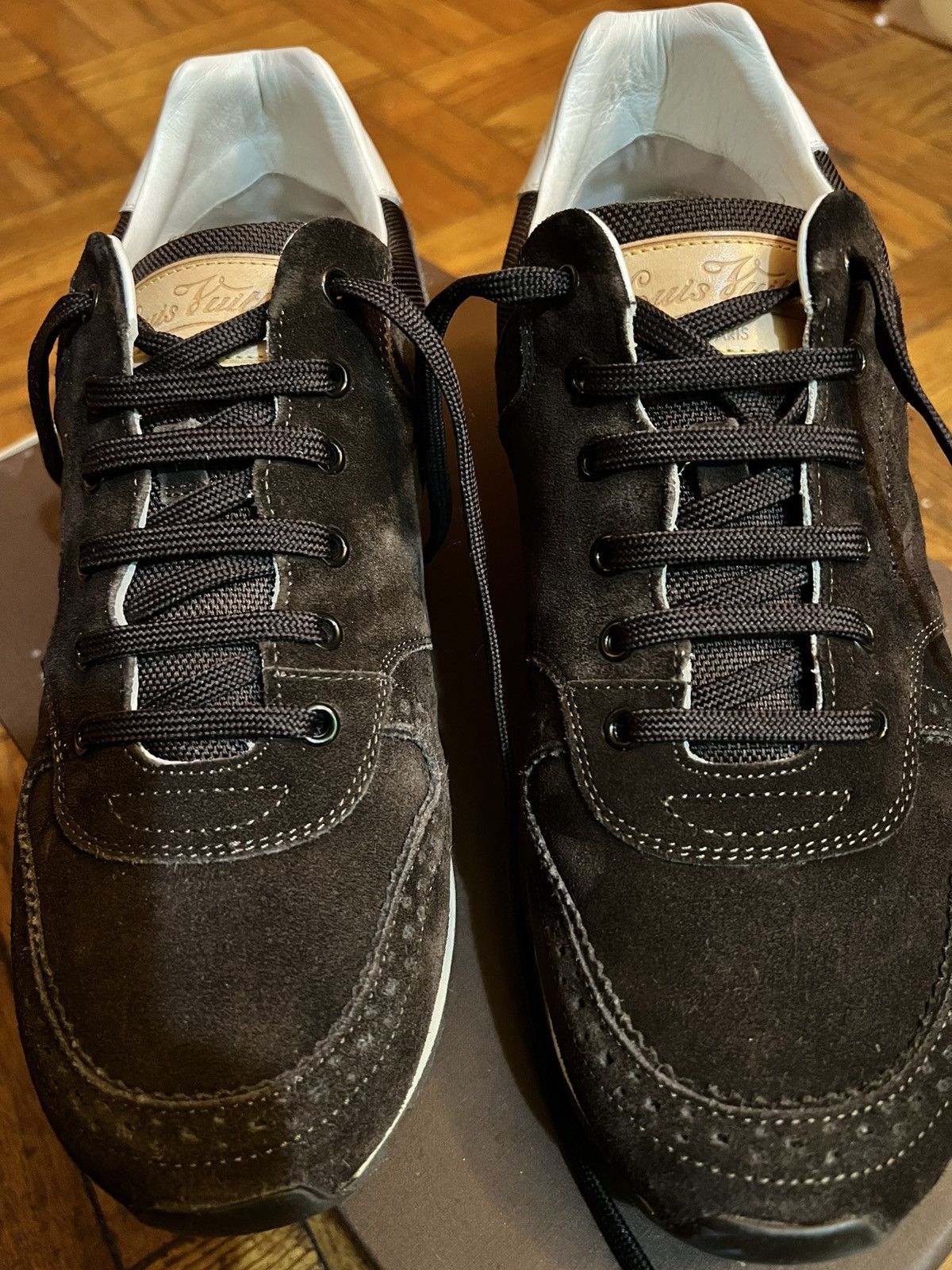 Louis Vuitton Louis Vuitton Suede Lace-Up Sneakers Brown size 8 Size US 8 / EU 41 - 2 Thumbnail
