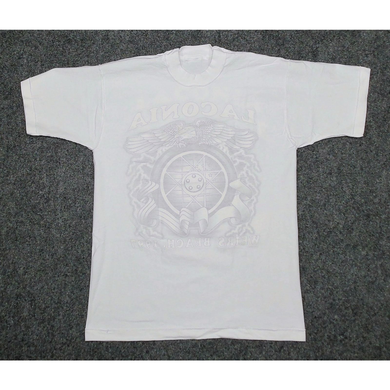Fruit Of The Loom 1997 Laconia Motorcycle Rally 1-of-1 Strike-Off Sample Size US L / EU 52-54 / 3 - 4 Thumbnail