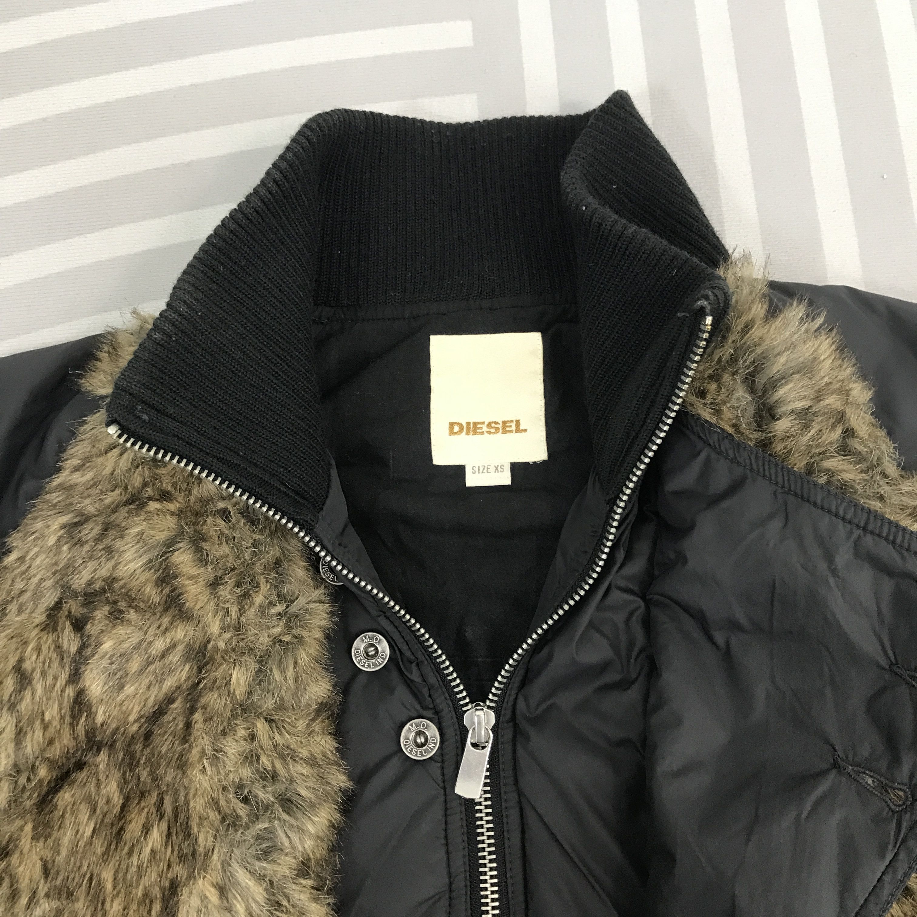 Diesel × Vintage Vintage Diesel Real Fur Jacket design Size US XS / EU 42 / 0 - 8 Thumbnail