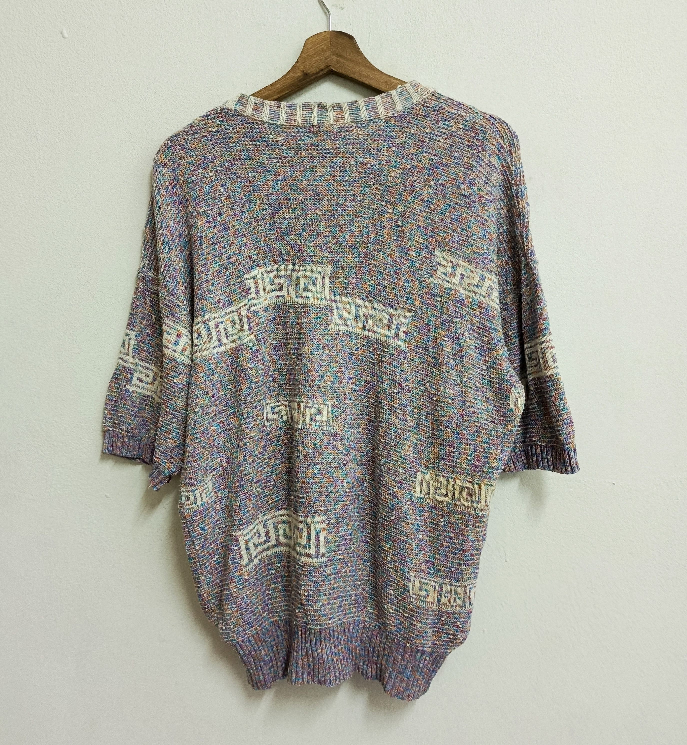 Japanese Brand × Vintage 80's-90's Japan Knitted Sweater Short Sleeve Size US L / EU 52-54 / 3 - 4 Thumbnail