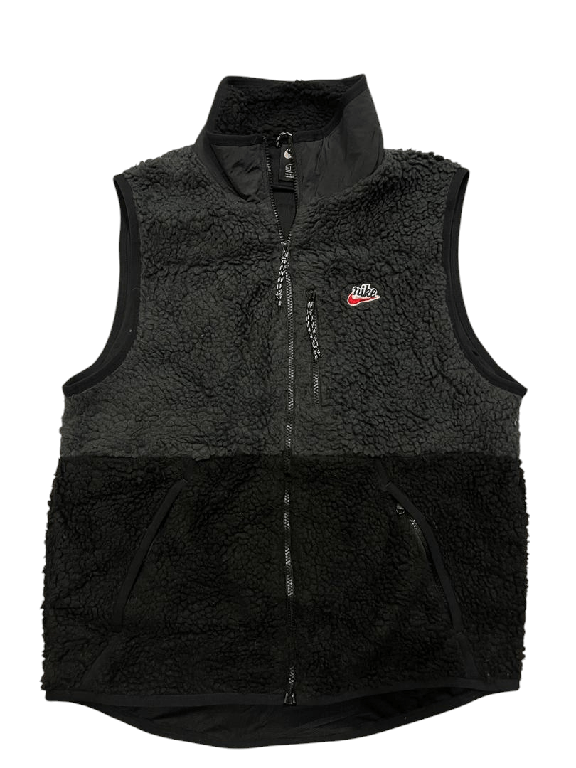 Nike 🔥 AWESOME!! NIKE SHERPA FLEECE GILET- OFF NOIR / BLACK Size US L / EU 52-54 / 3 - 1 Thumbnail