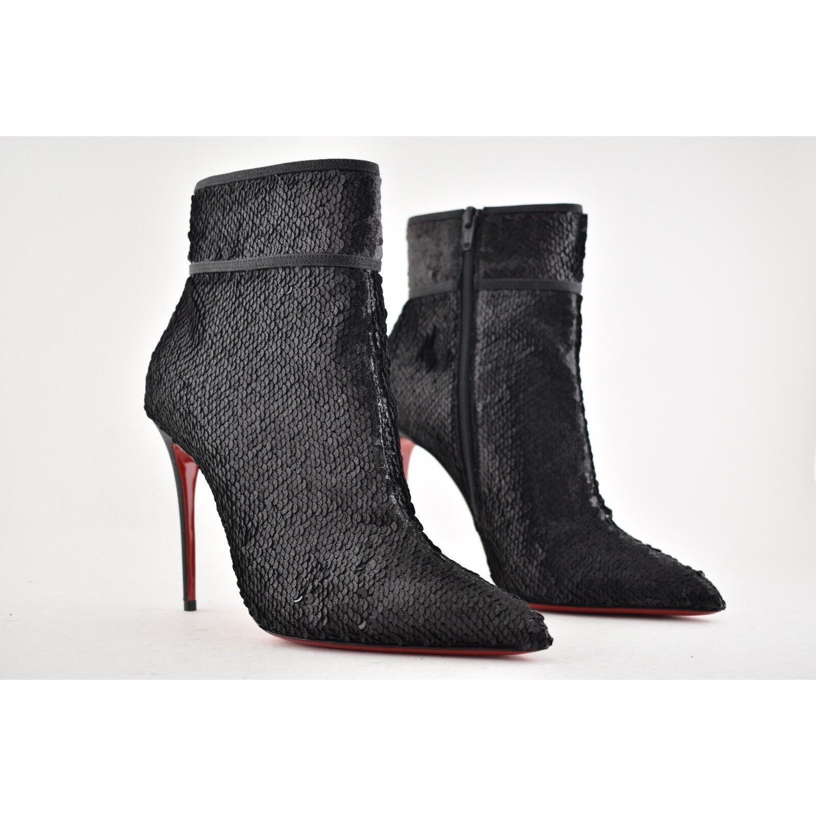 Christian Louboutin Christian Louboutin Moulakate 100 Black Sequin Glitter Heel Size US 5.5 / IT 35.5 - 4 Thumbnail