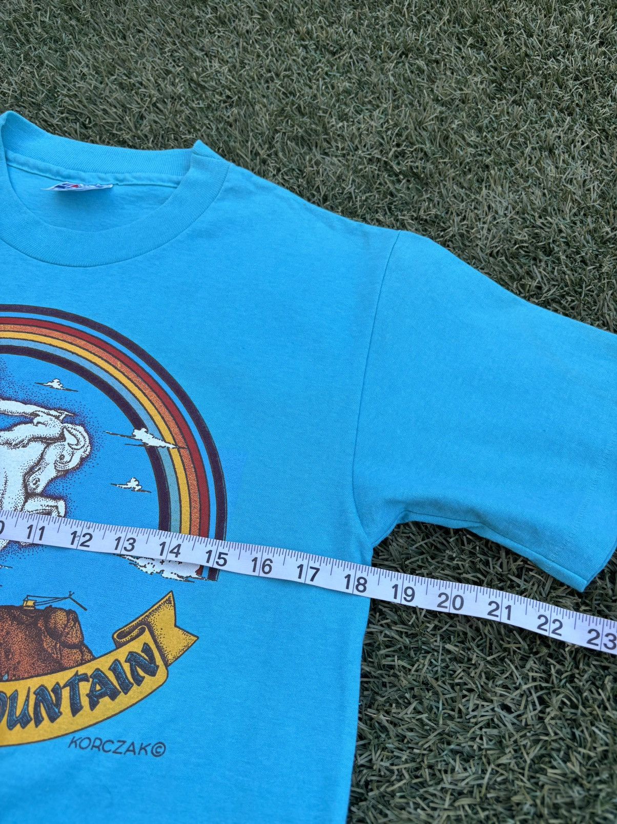 Hanes Vintage 80s Crazy Horse Mountain t shirt Size US M / EU 48-50 / 2 - 5 Thumbnail
