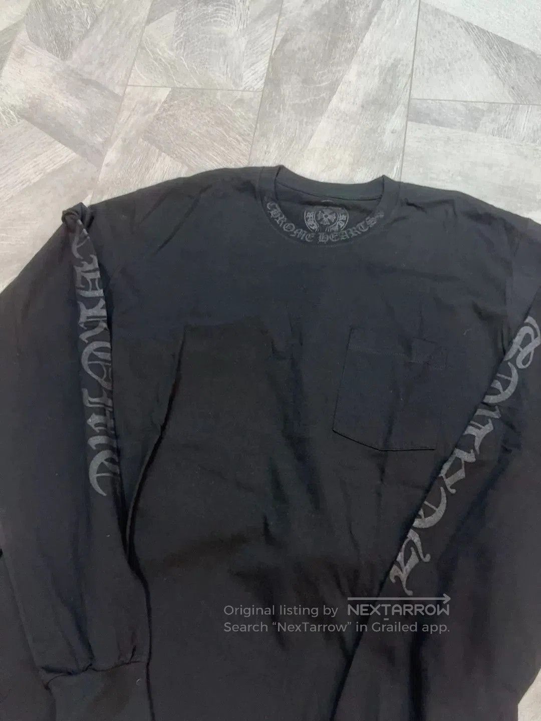 Chrome Hearts Chrome Hearts Black Long Sleeve Logo Tee. Size US XL / EU 56 / 4 - 2 Thumbnail