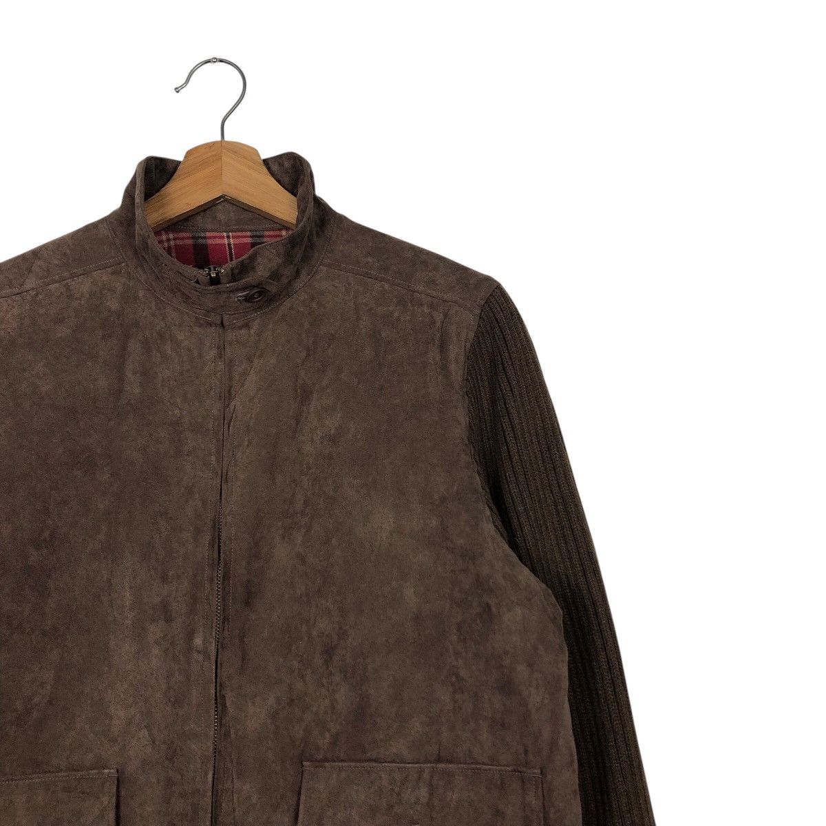 Japanese Brand 📌Vintage Cropped Biker Suede Leather Jacket Blanket Westwin Size US L / EU 52-54 / 3 - 6 Thumbnail