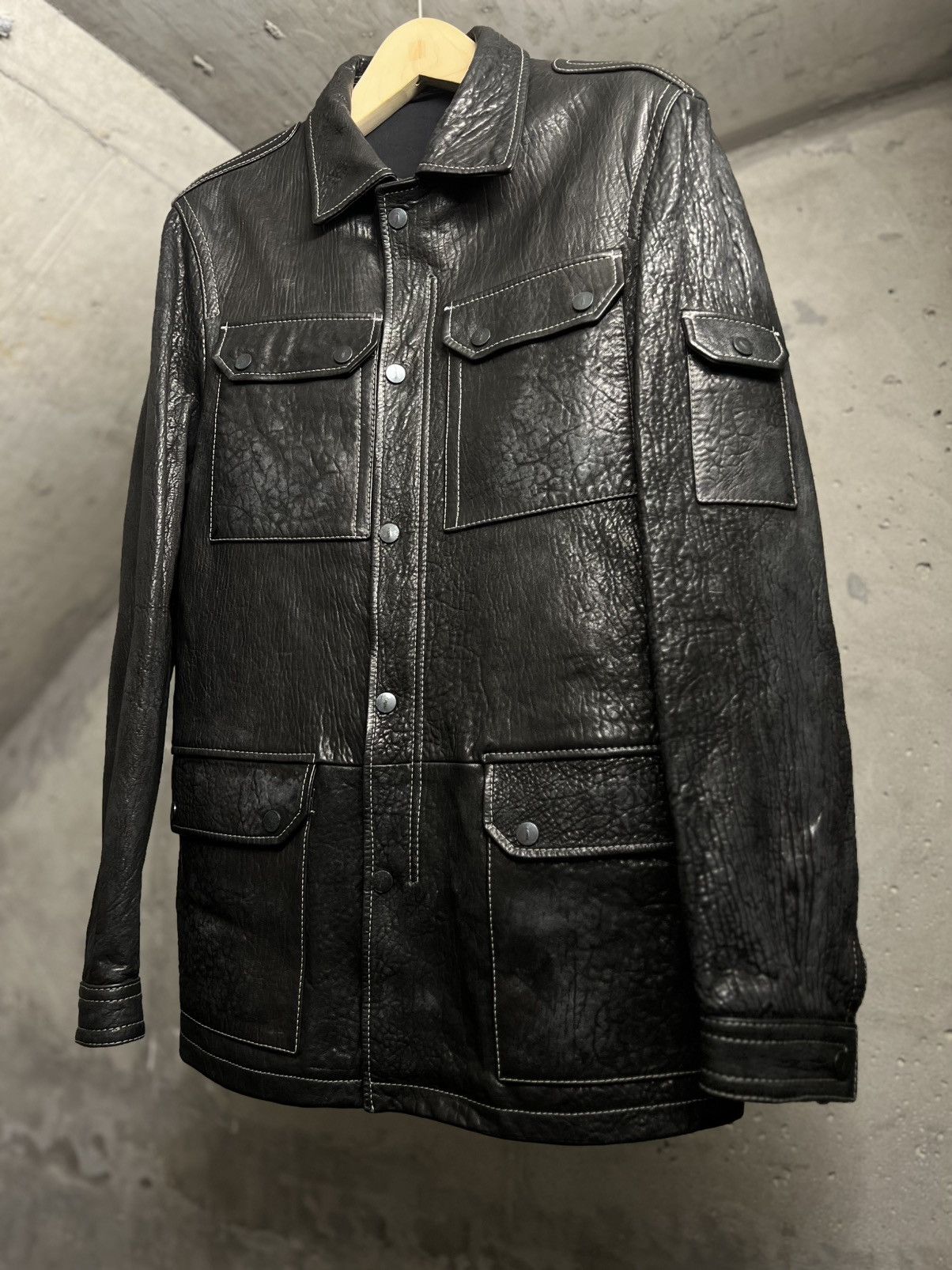 John Varvatos Vintage Horse Culatta leather Car coat Size US M / EU 48-50 / 2 - 2 Thumbnail