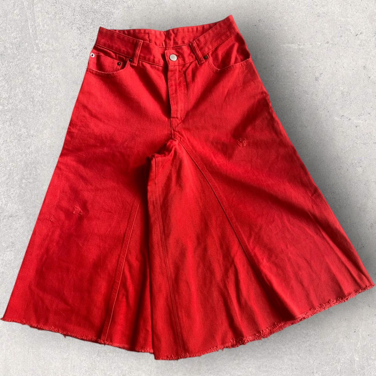 Maison Margiela MM6 Wide Leg Jorts Denim Size 26" / US 2 / IT 38 - 1 Thumbnail