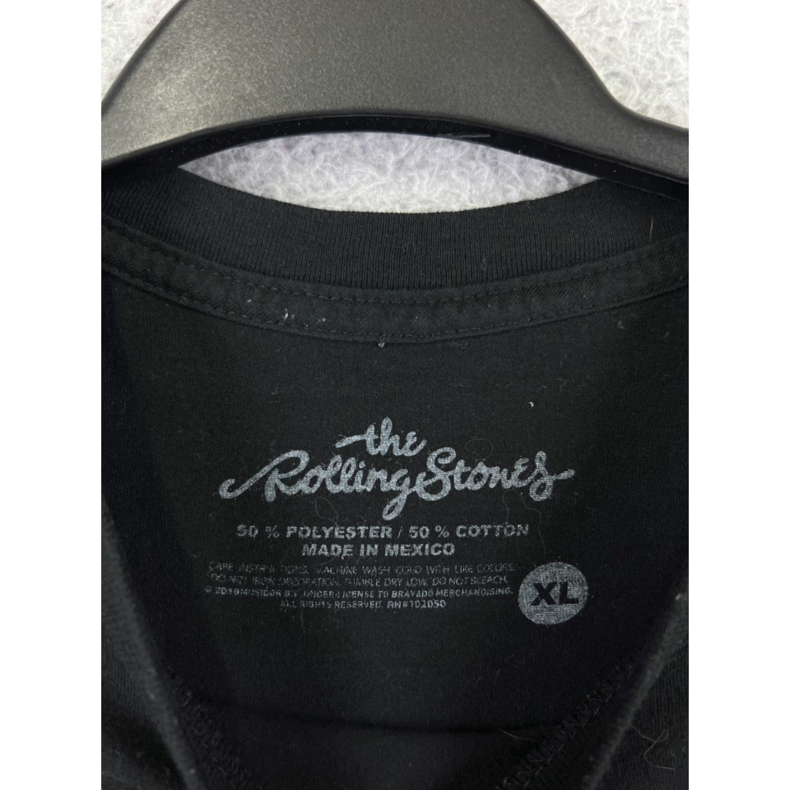 Vintage Rolling Stones Shirt Womens Extra Large Black Polyester Blend Short Sleeve Crew Size XL / US 12-14 / IT 48-50 - 4 Thumbnail
